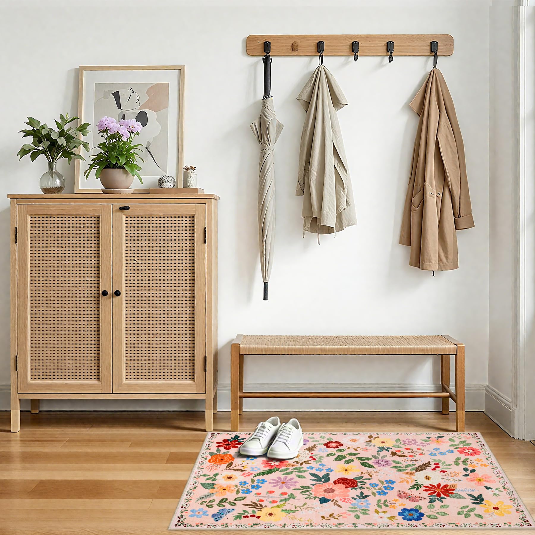 Vintage Boho Washable Area Rug