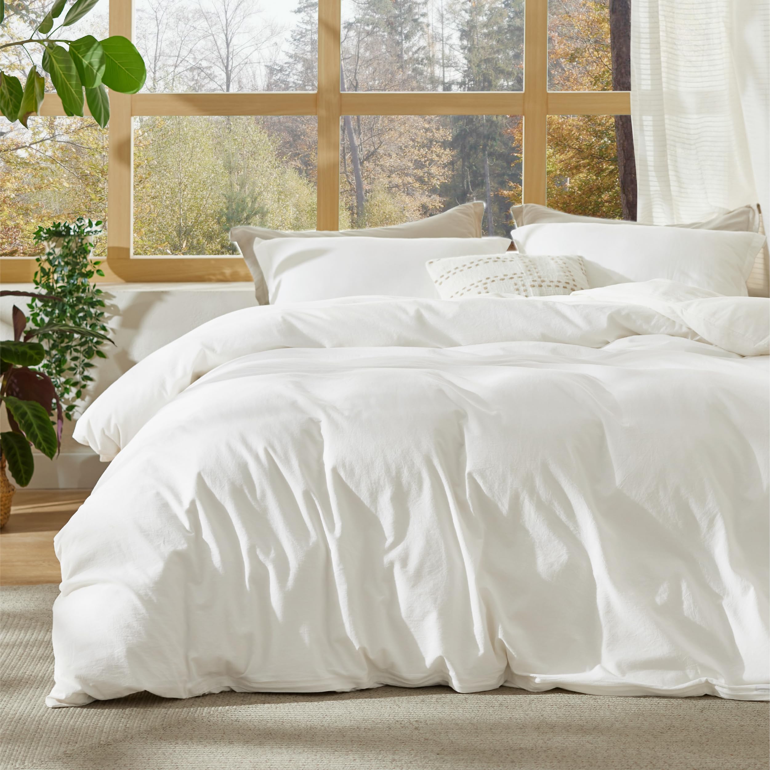 Bedsure Washed Cotton Duvet Cover