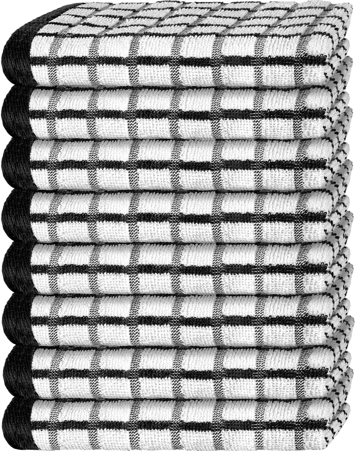 White Classic Cotton Dish Towels Set of 8