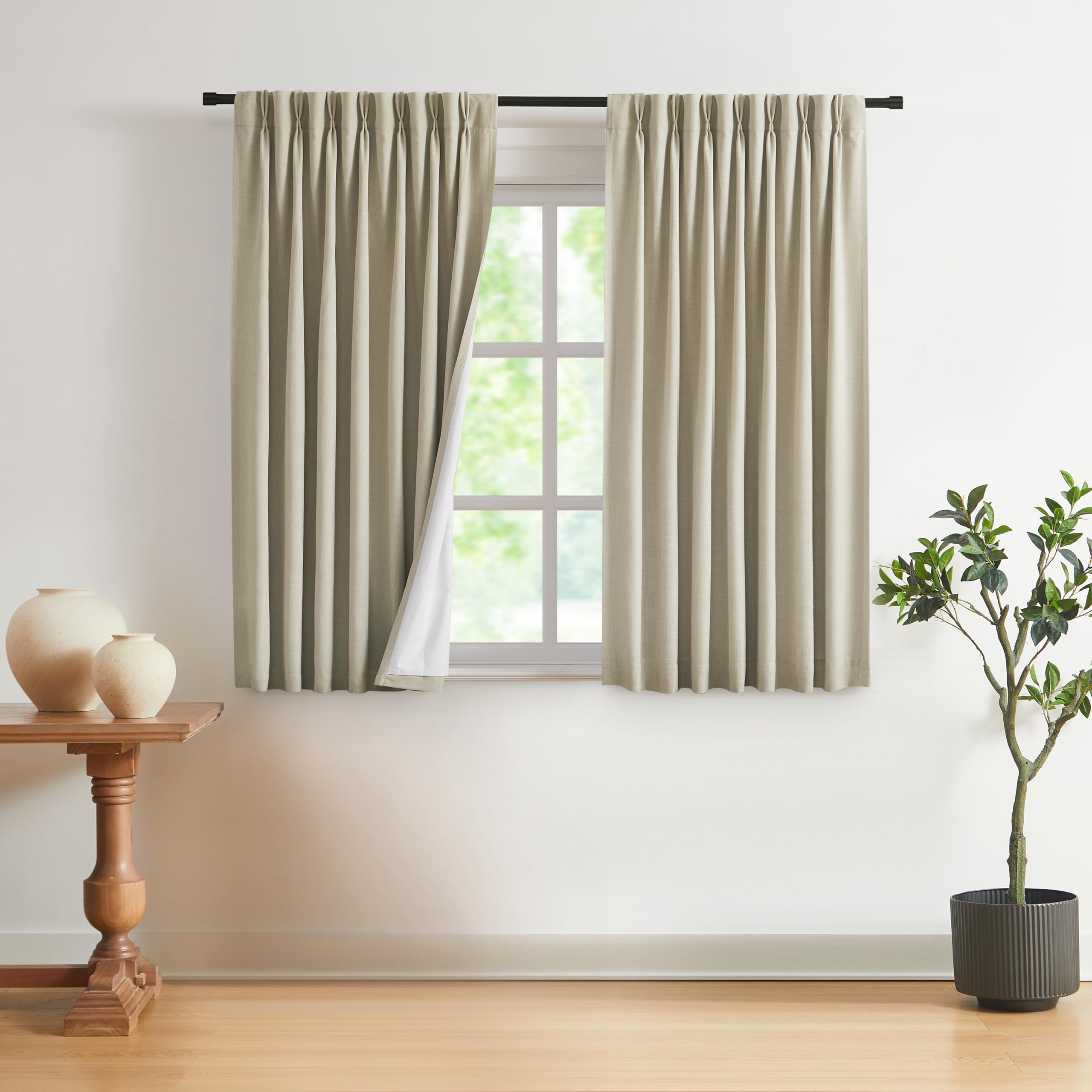 Vision Home Pinch Pleated Blackout Curtain 2 Panels