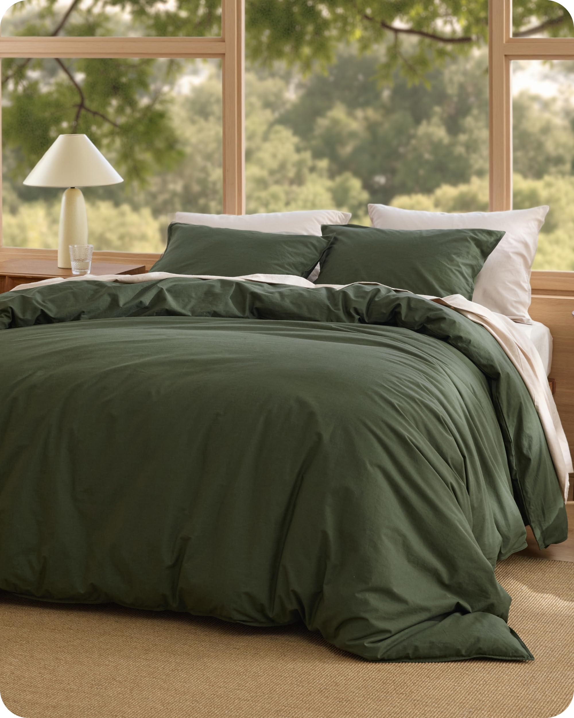 Bedsure Washed Cotton Duvet Cover