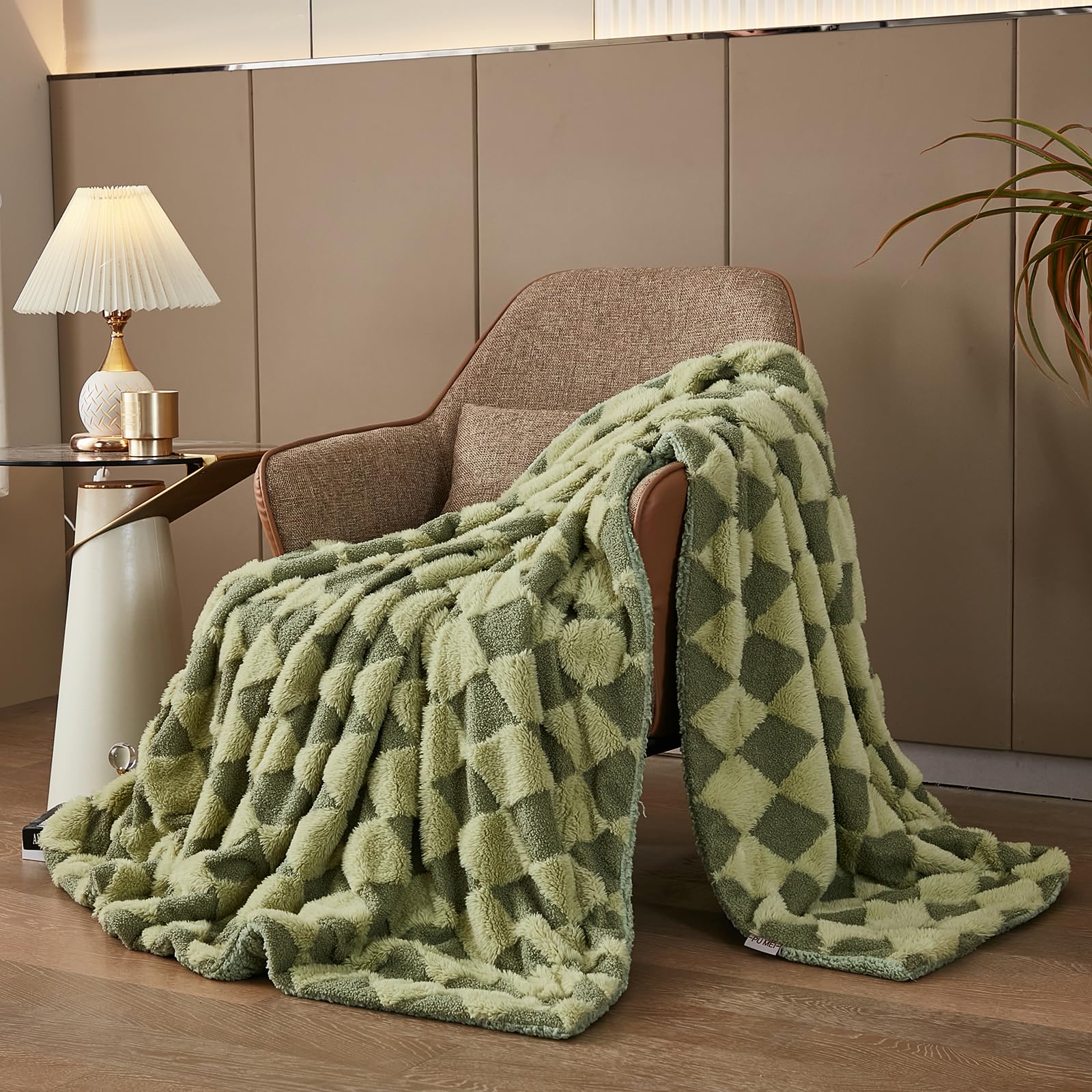 PU MEI Sherpa Fleece Throw Blanket