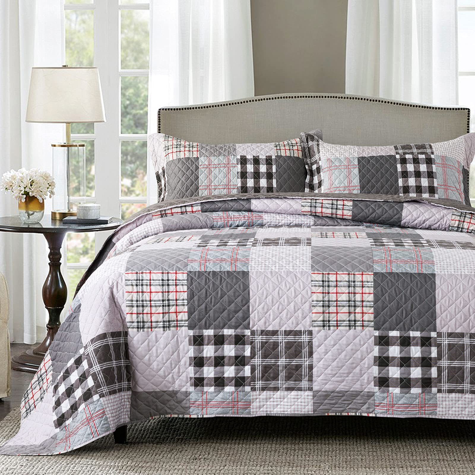 Travan Floral Quilt Set 3-Piece