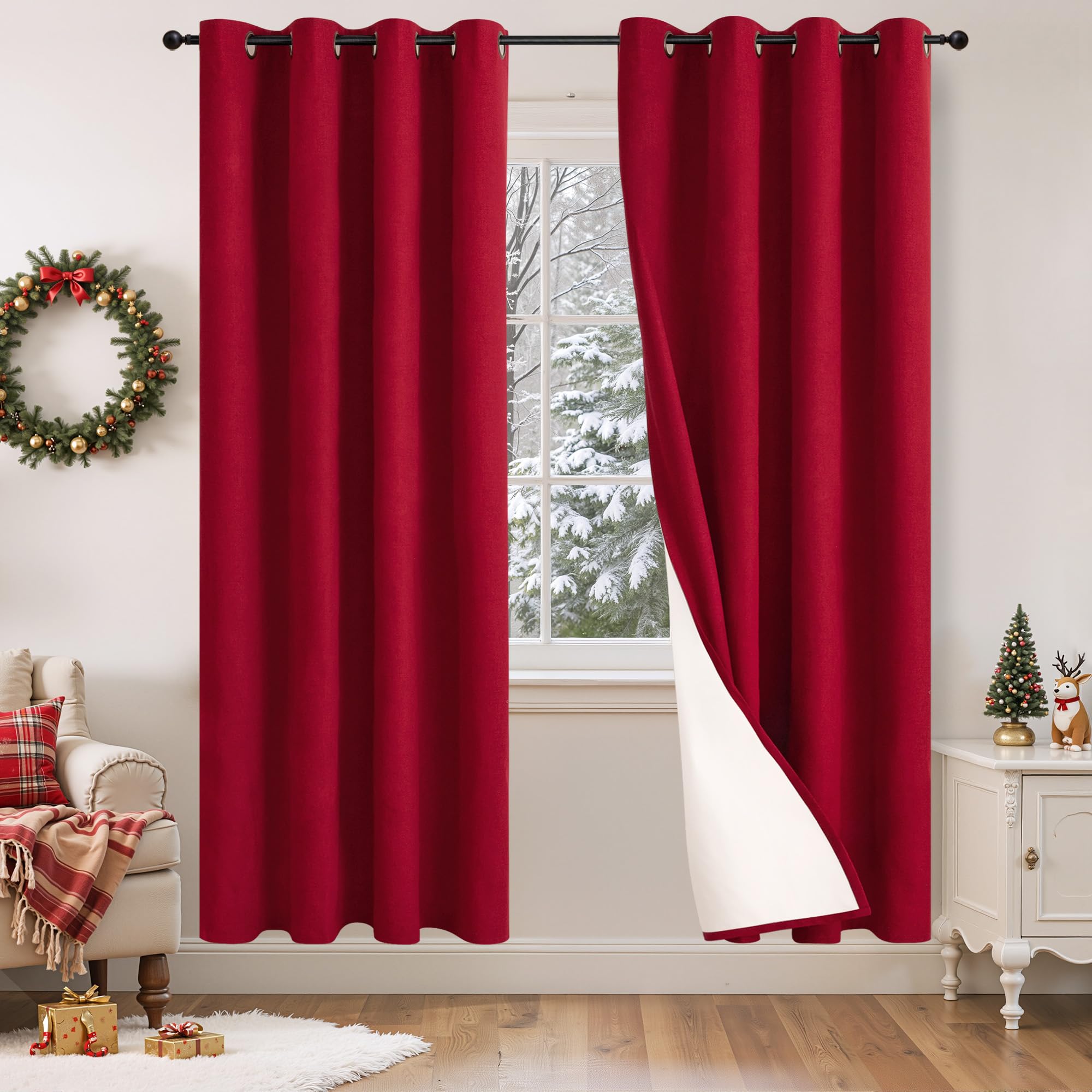 Lajode Textured Linen Blackout Curtains