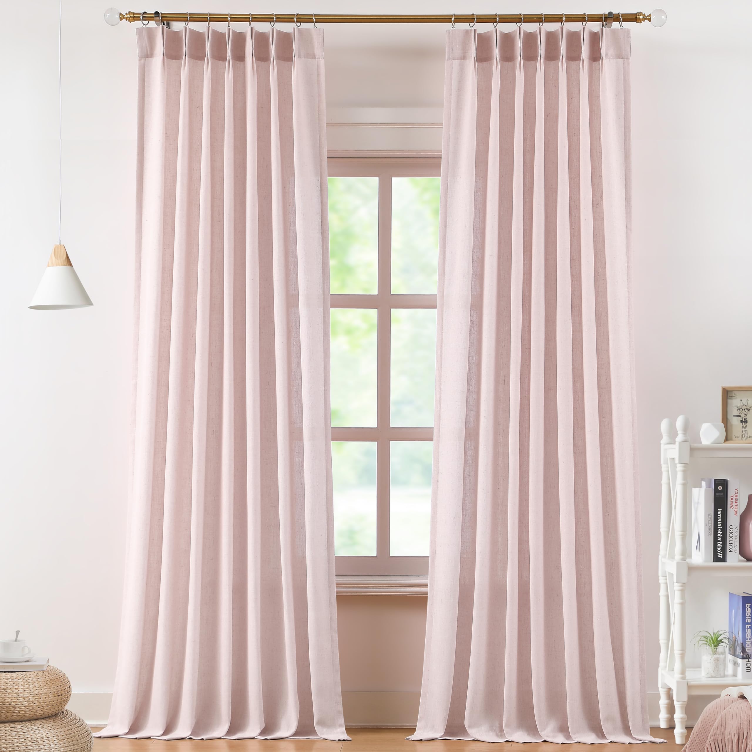 Vision Home Pinch Pleated Sheer Curtains