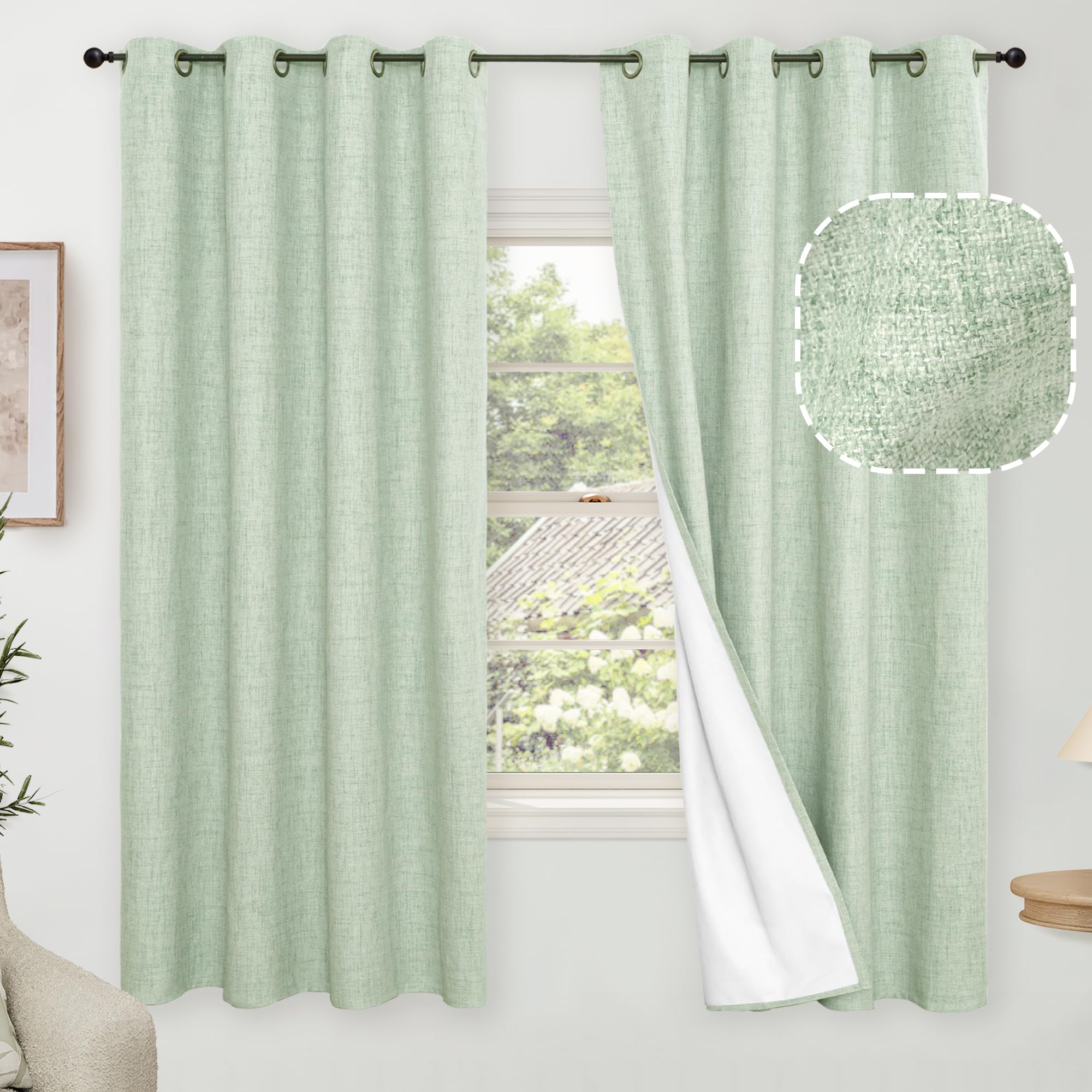 Lajode Textured Linen Blackout Curtains