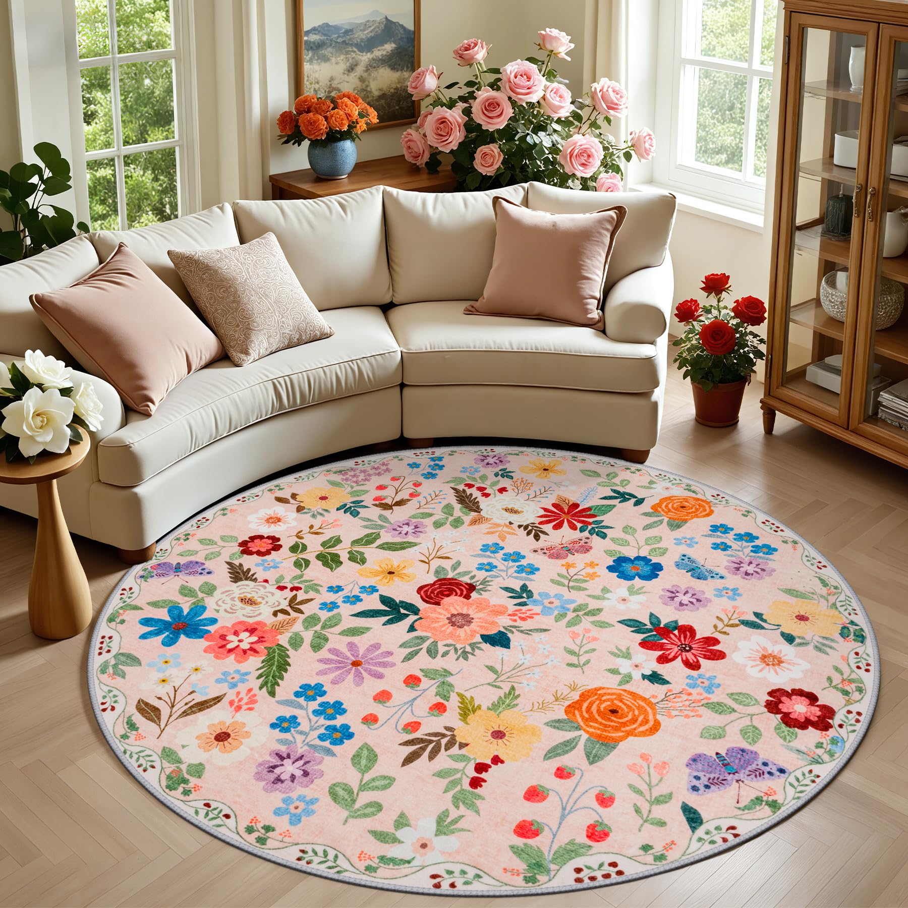 Vintage Boho Washable Area Rug