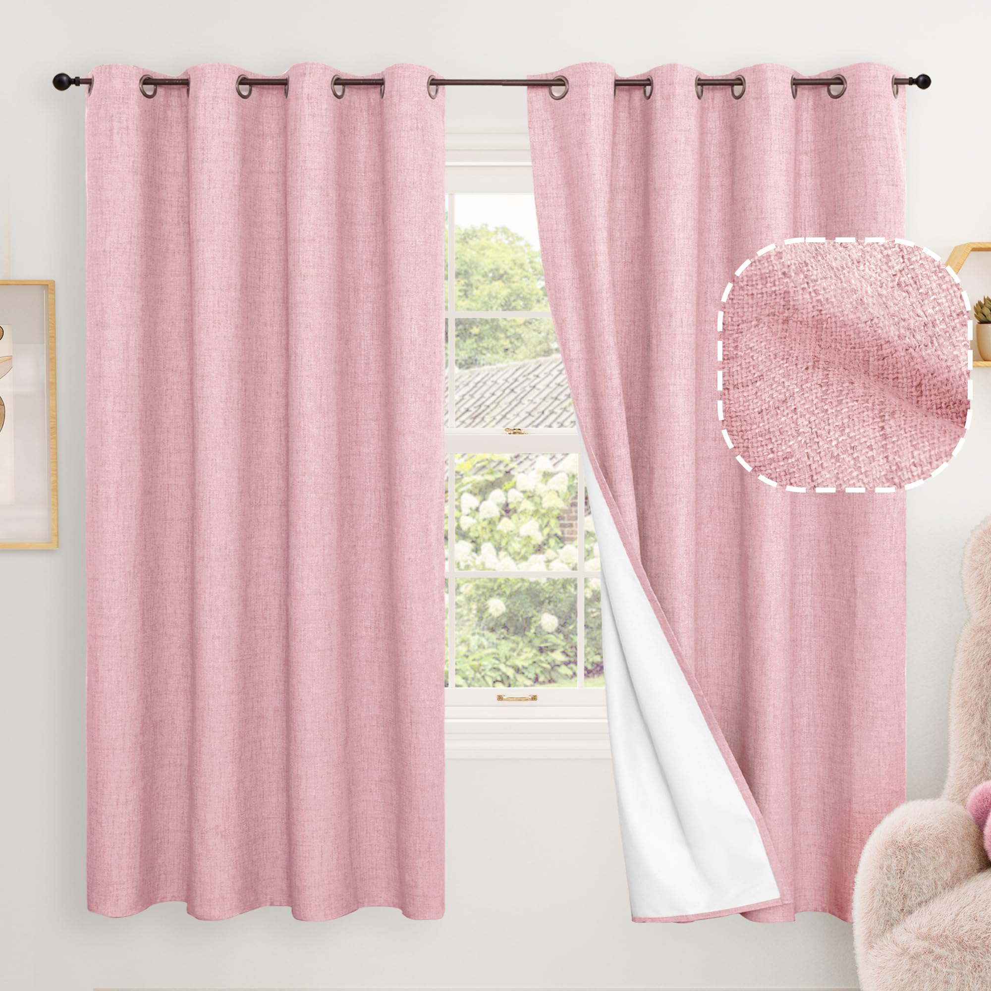 Lajode Textured Linen Blackout Curtains