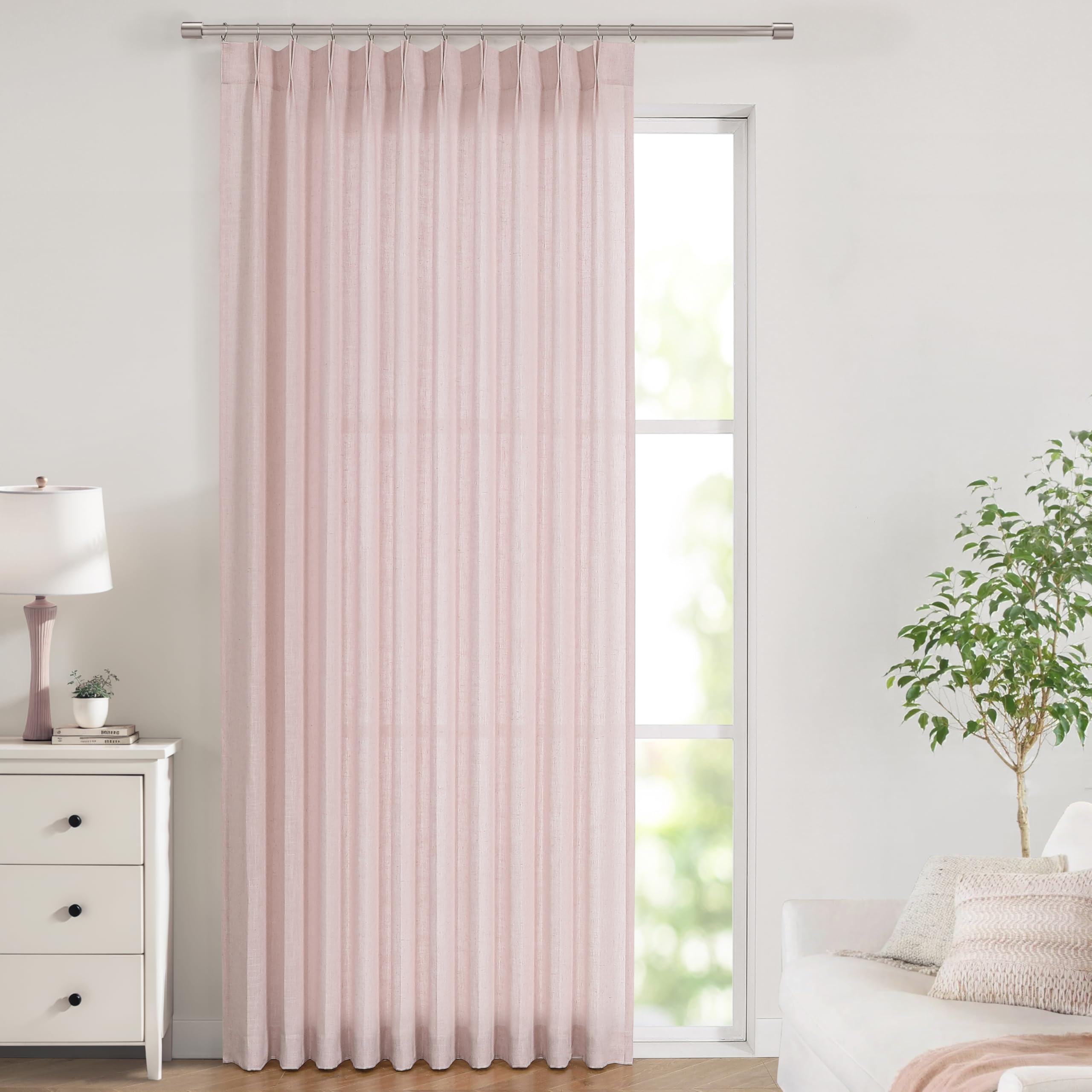 Vision Home Pinch Pleated Sheer Curtains