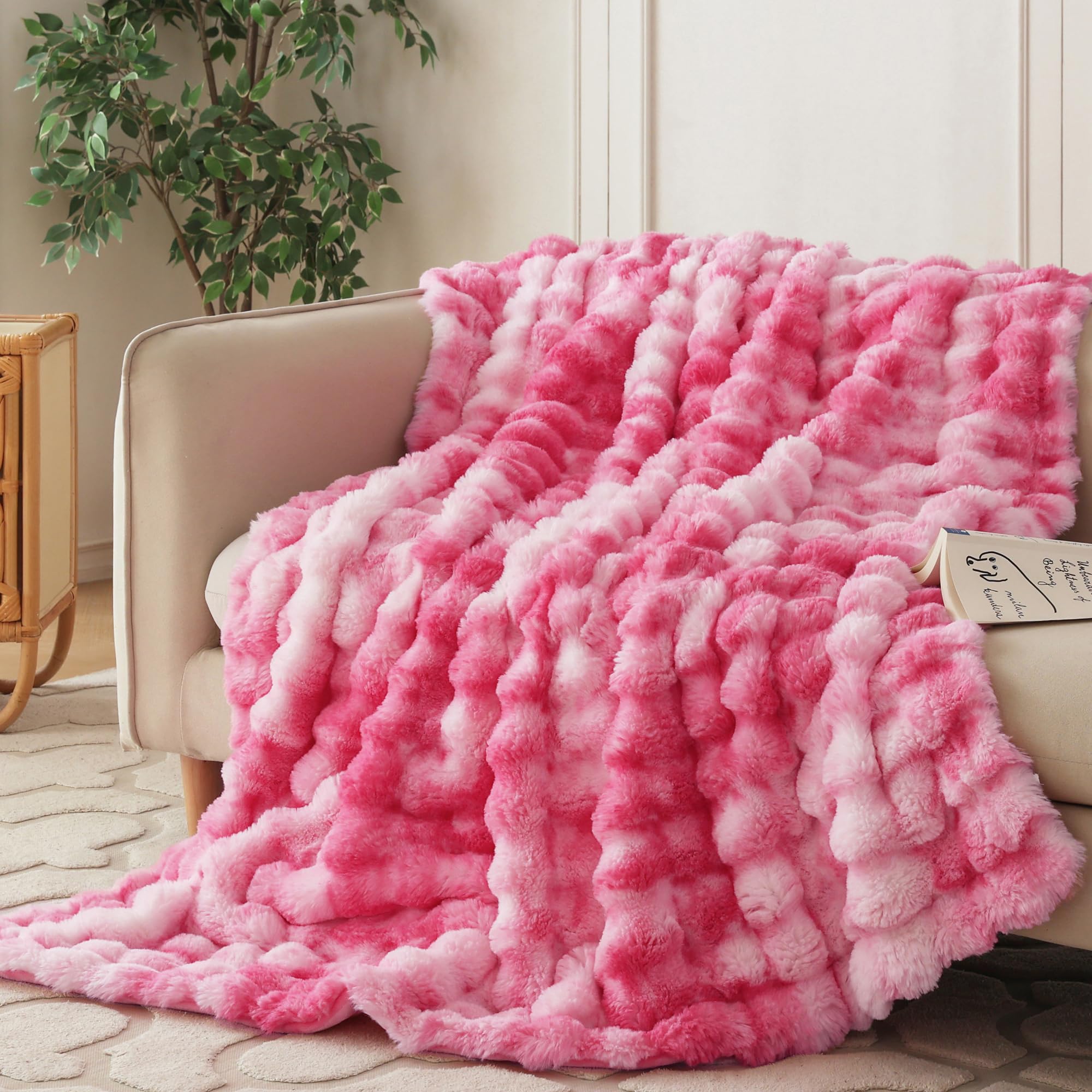 COOVA Faux Fur Throw Blanket