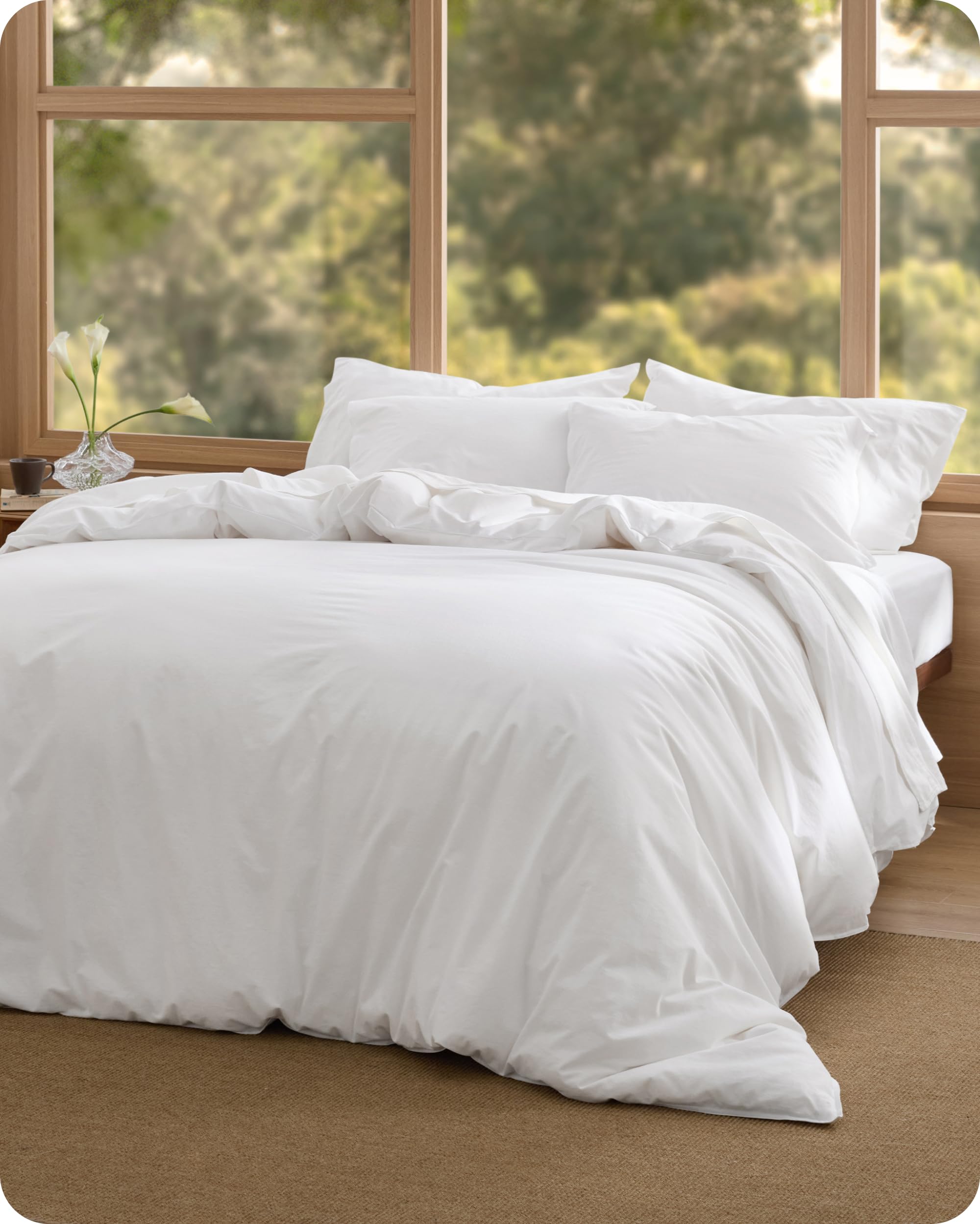 Bedsure Washed Cotton Duvet Cover