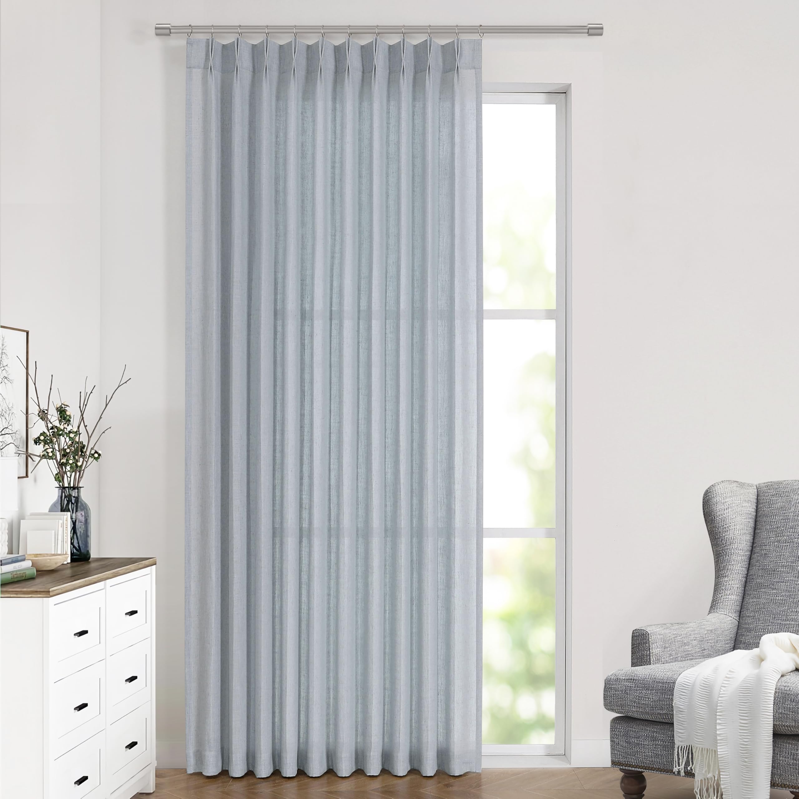 Vision Home Pinch Pleated Sheer Curtains