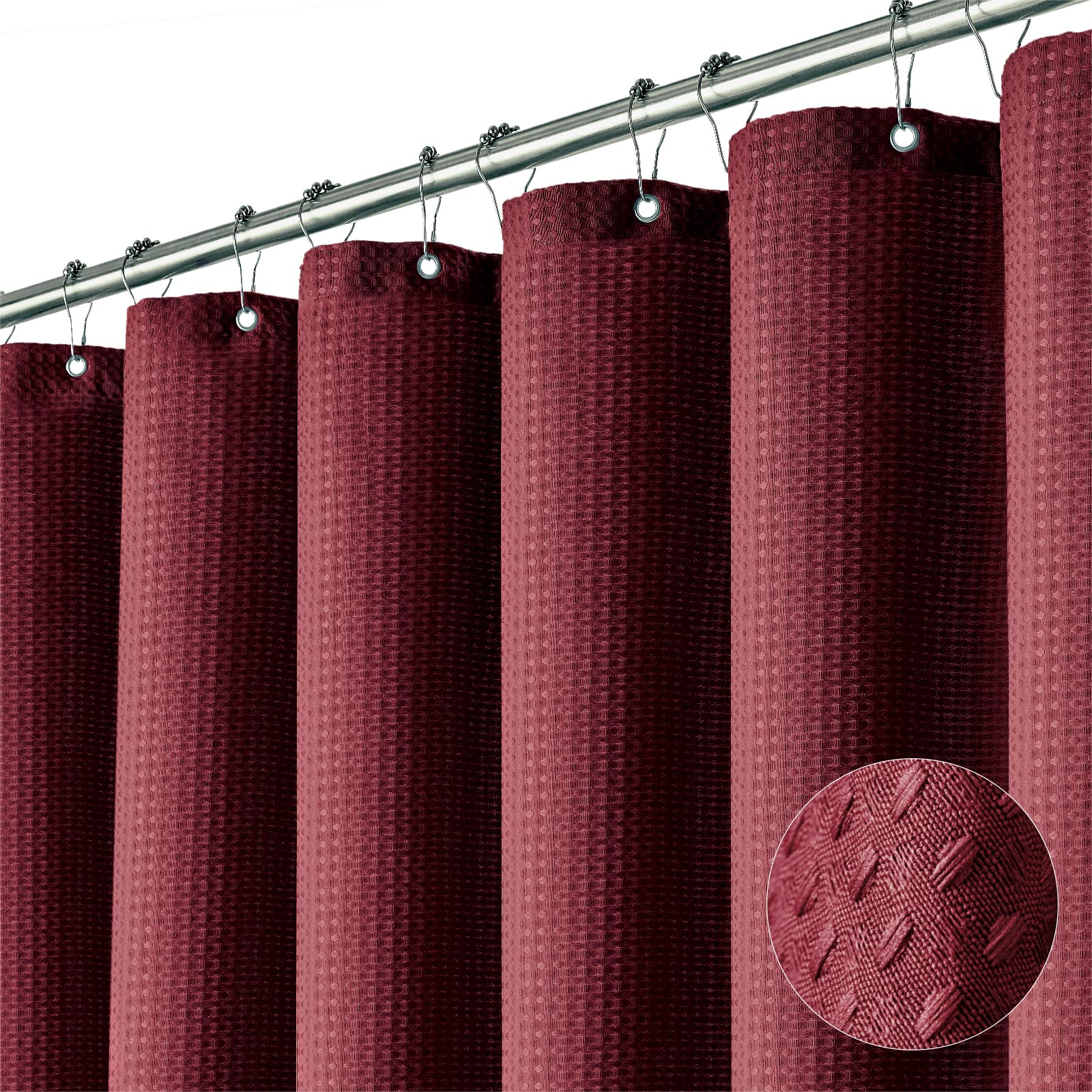 Dynamene Waffle Shower Curtain Set