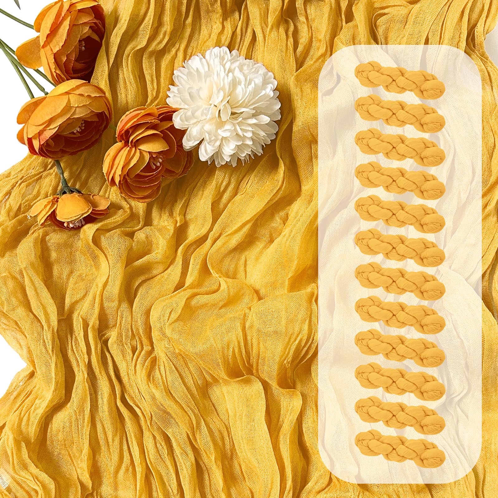 FANTEKE Cheesecloth Table Runner