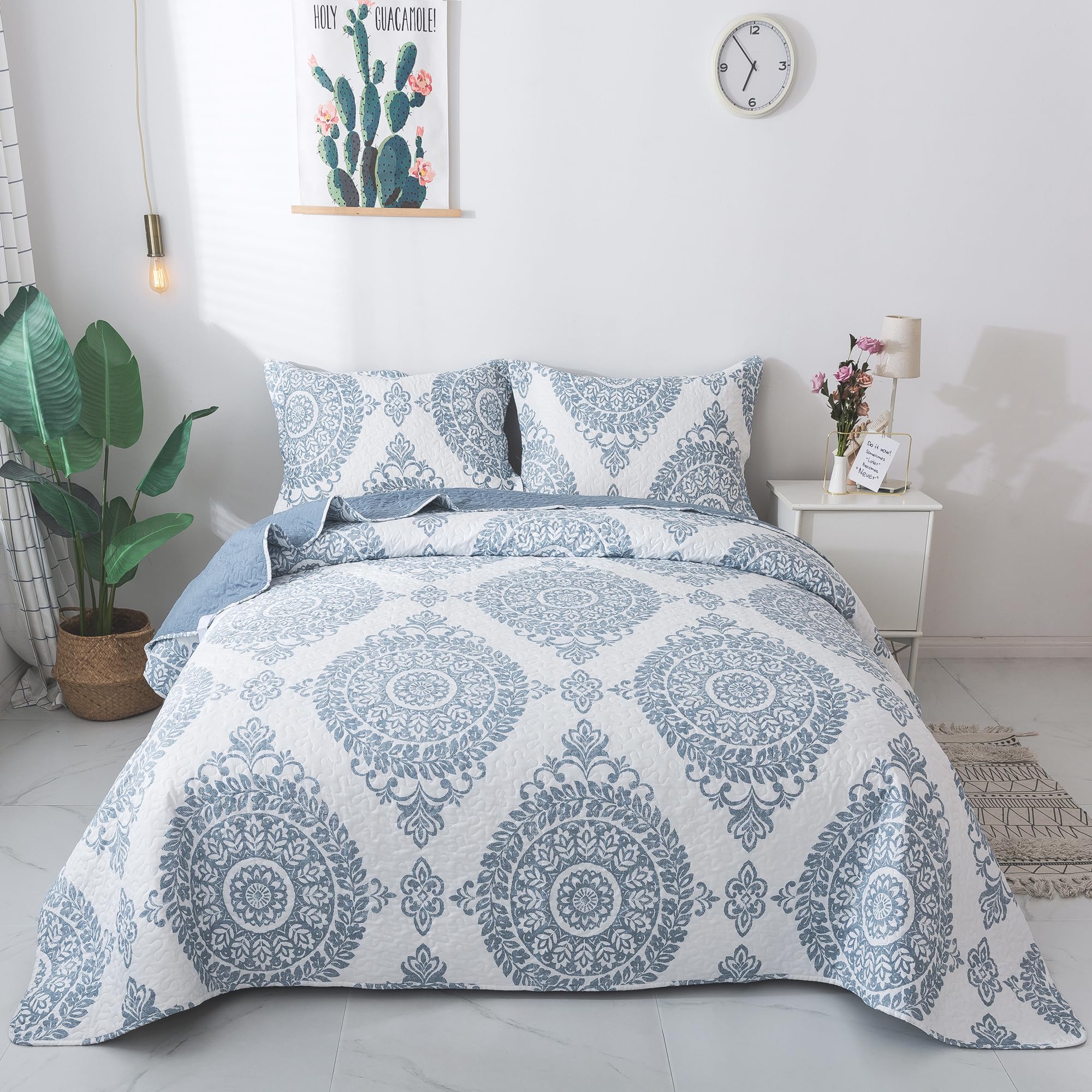 Travan Floral Quilt Set 3-Piece
