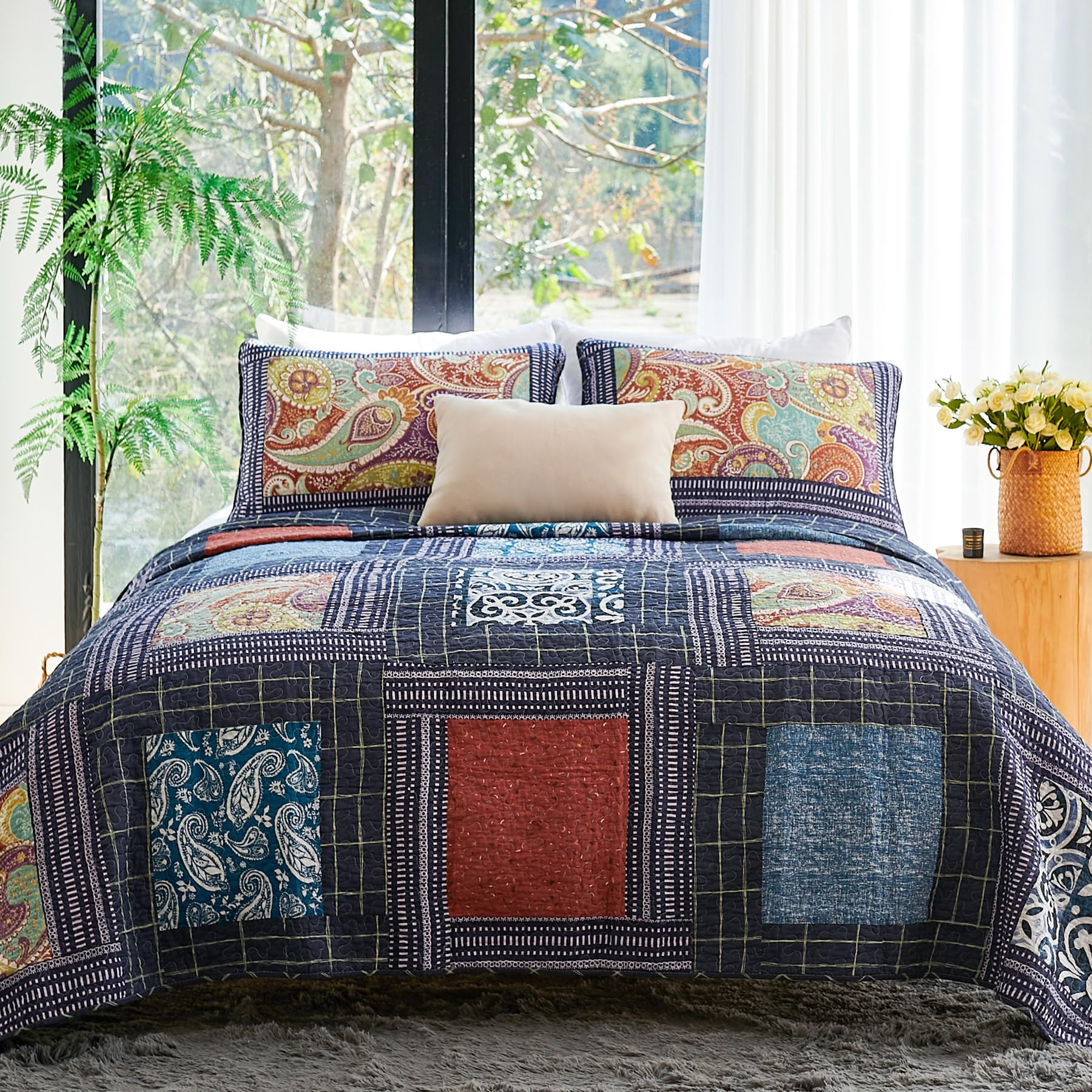 Secgo Cotton Quilt Set Queen