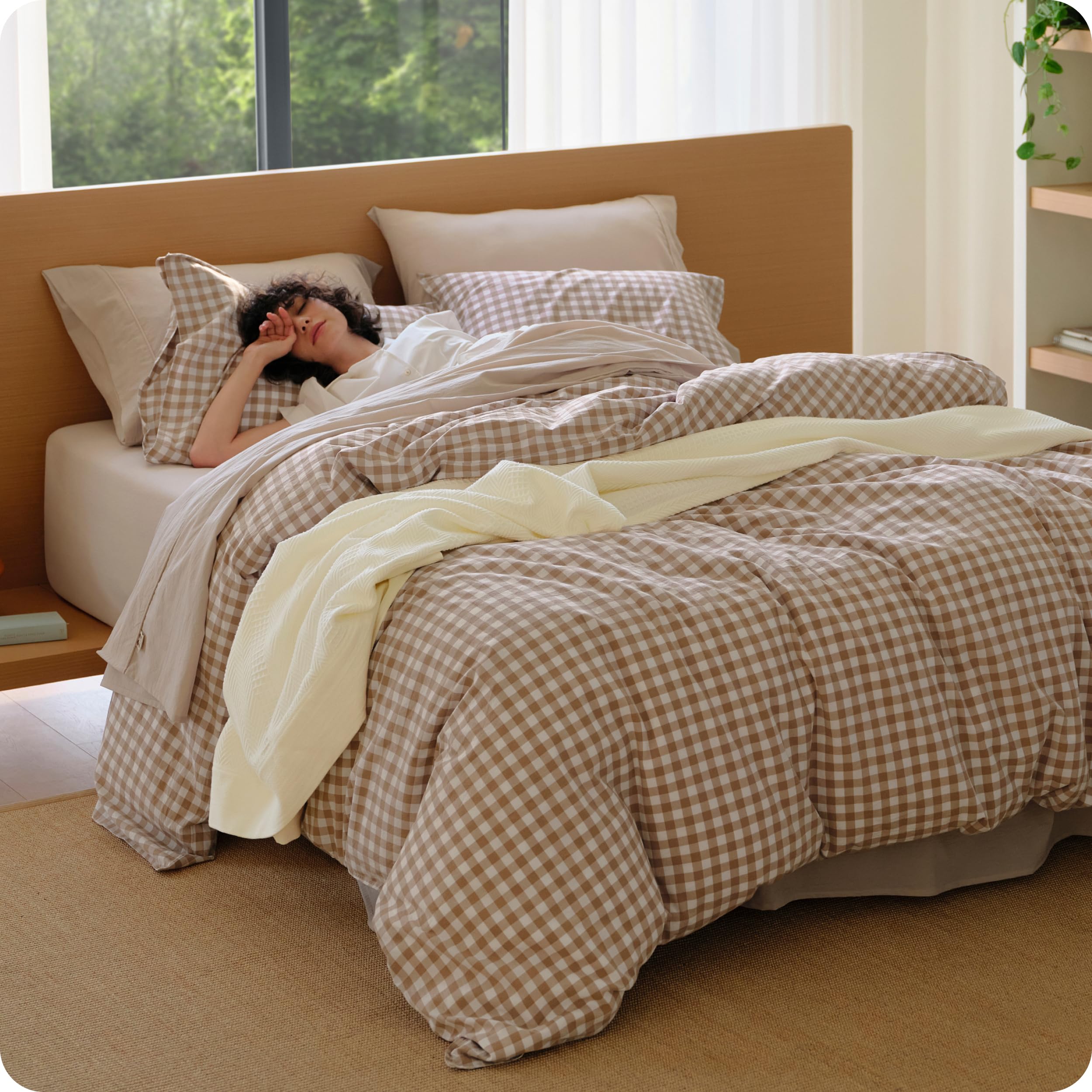 Bedsure Washed Cotton Duvet Cover