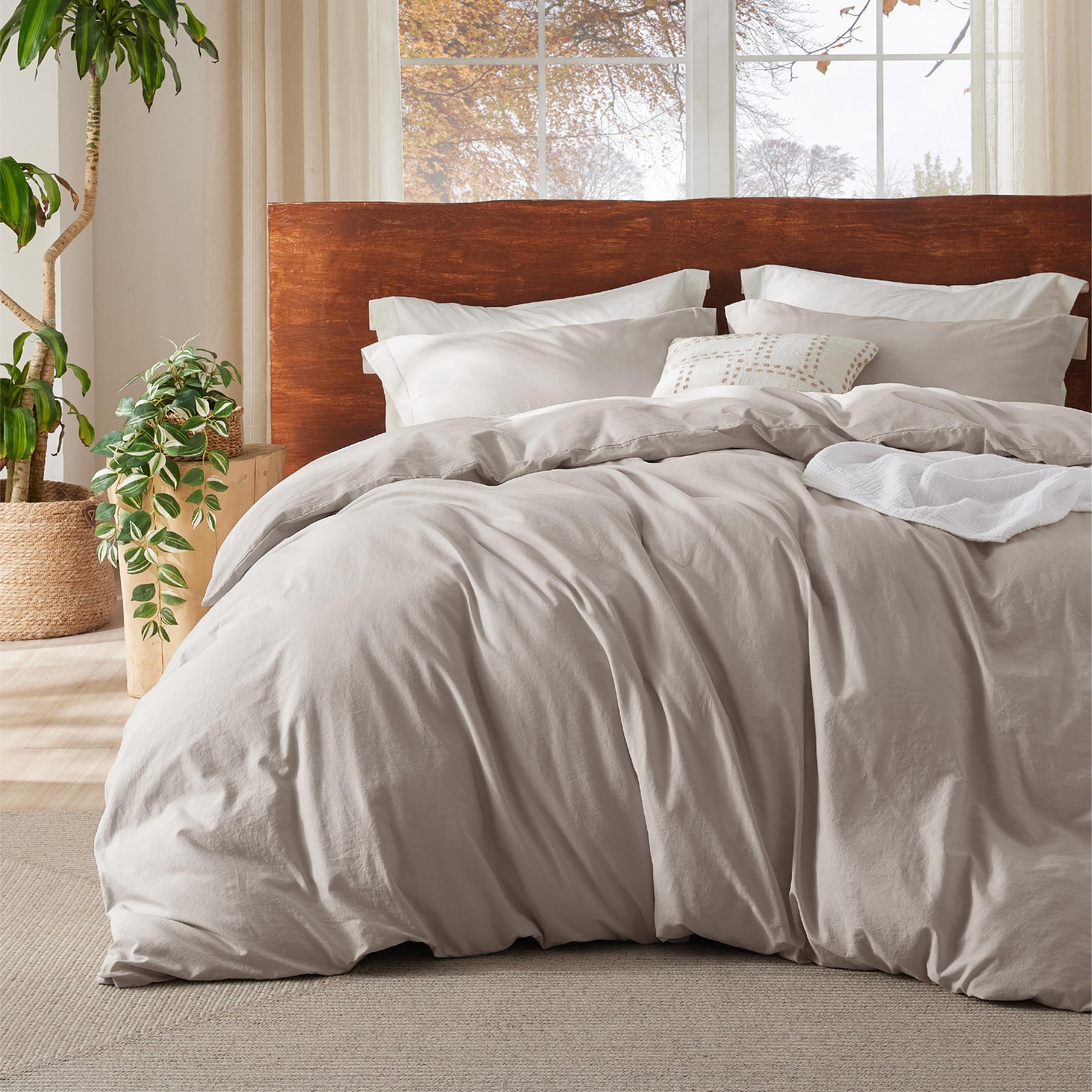 Bedsure Washed Cotton Duvet Cover