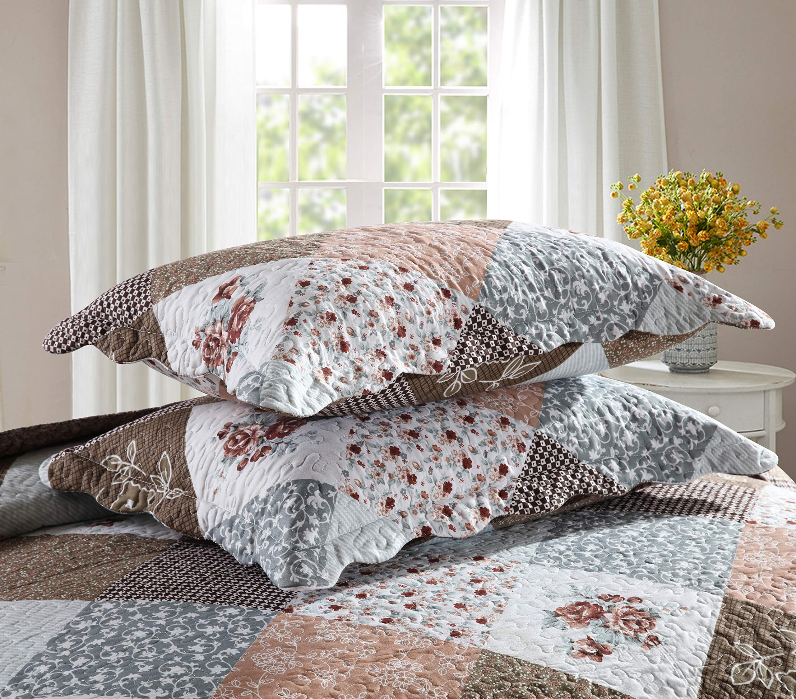 Travan Floral Quilt Set 3-Piece