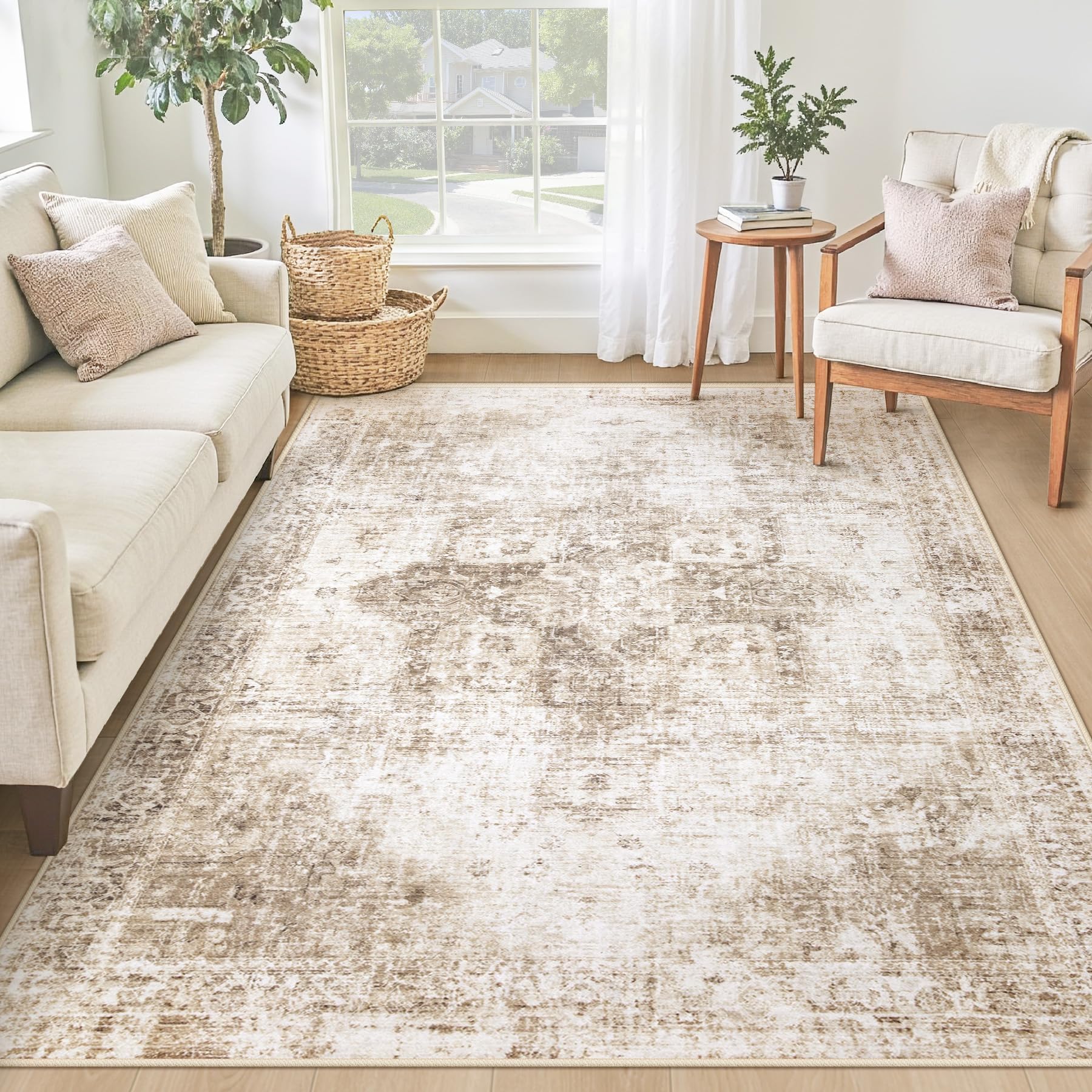 Vintage Boho Medallion Area Rug