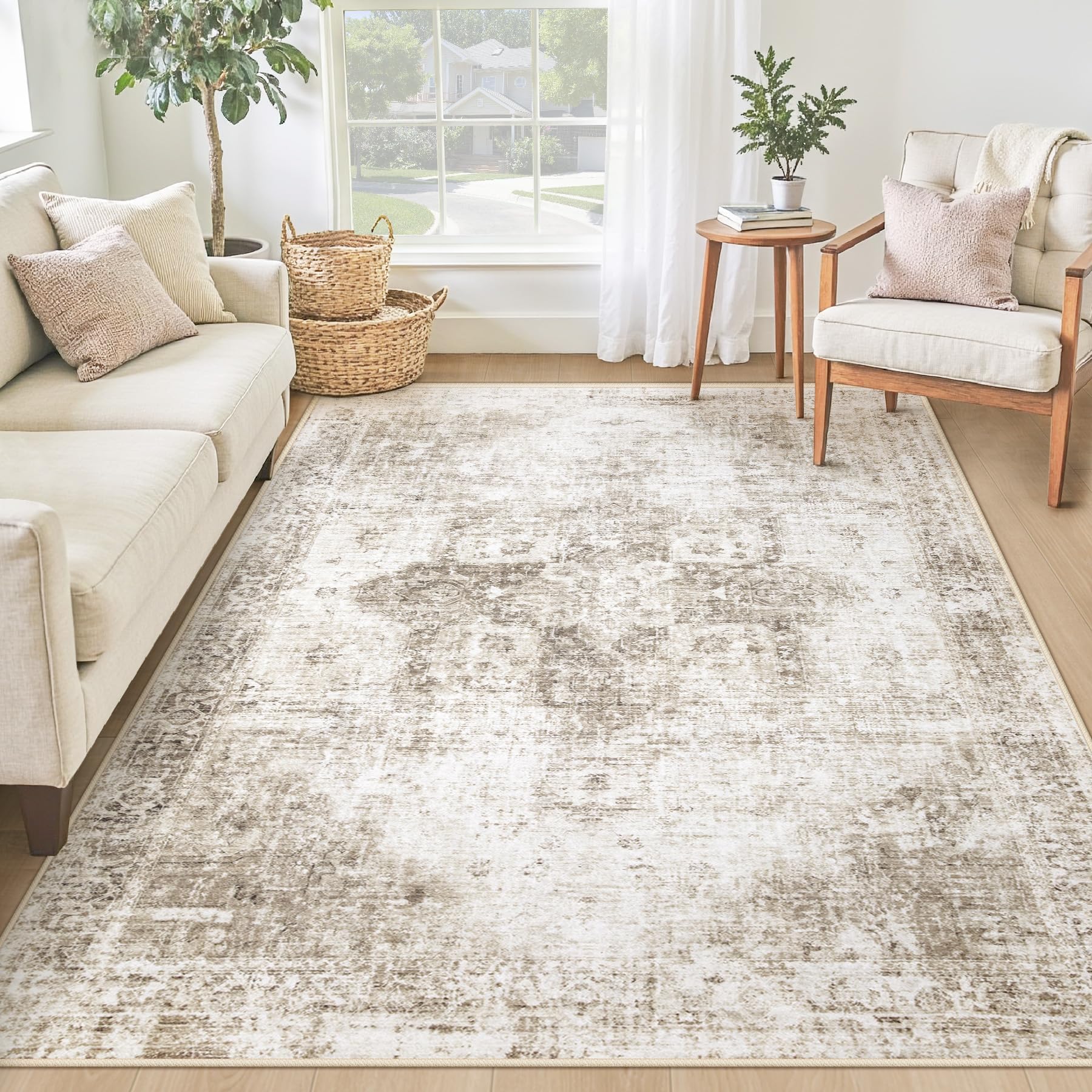 Vintage Boho Medallion Area Rug