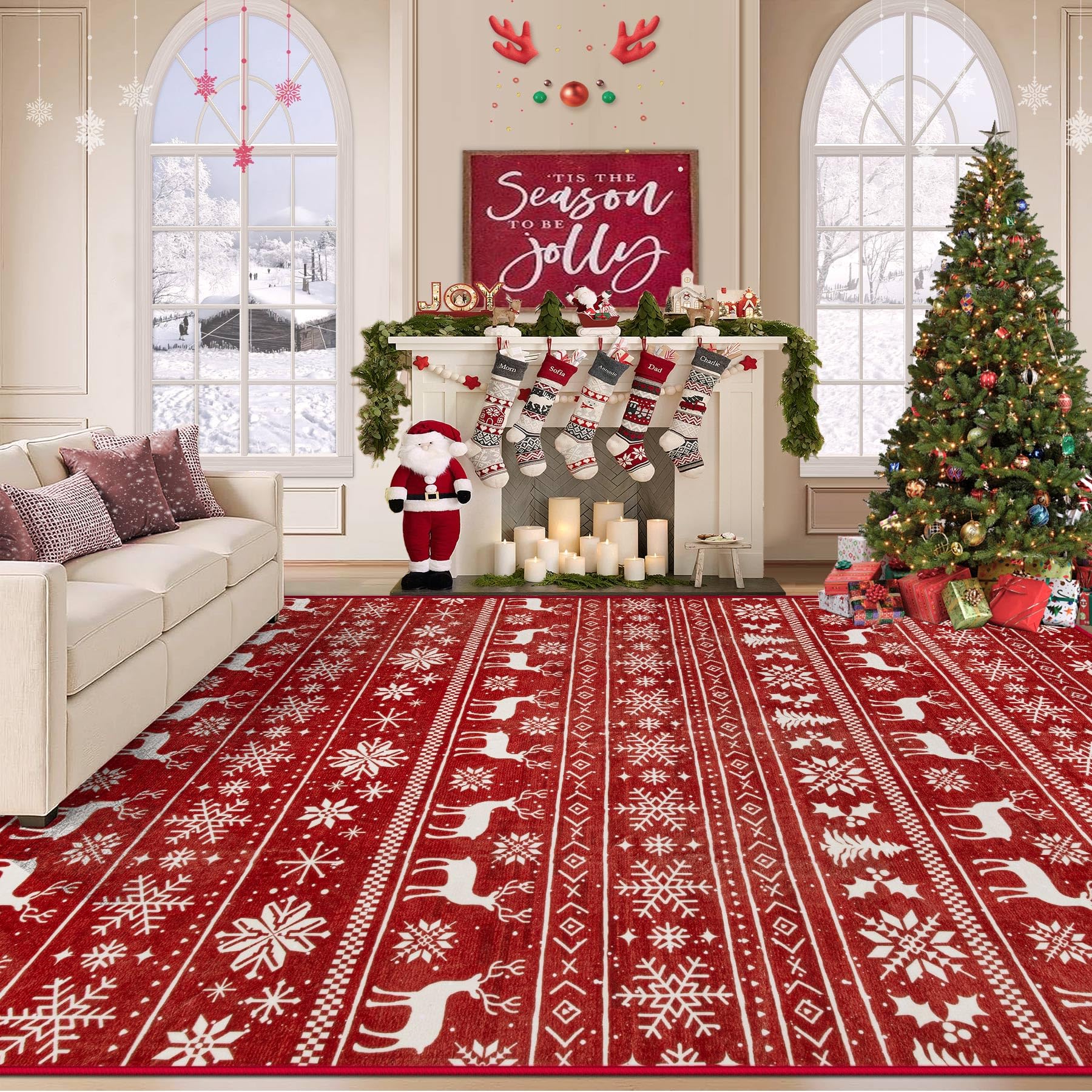 Vintage Boho Medallion Area Rug