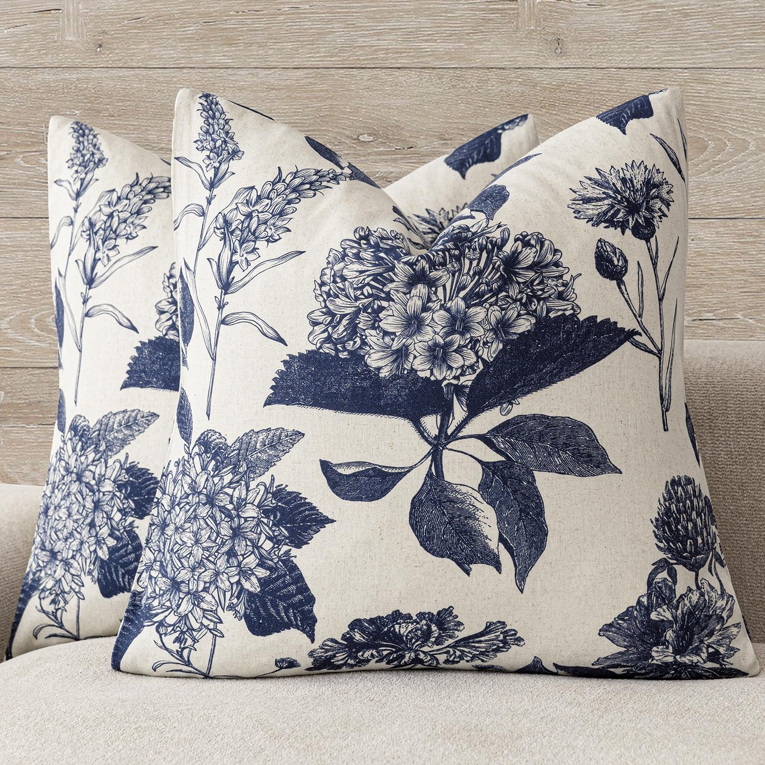 Foindtower Floral Throw Pillow Covers Set of 2