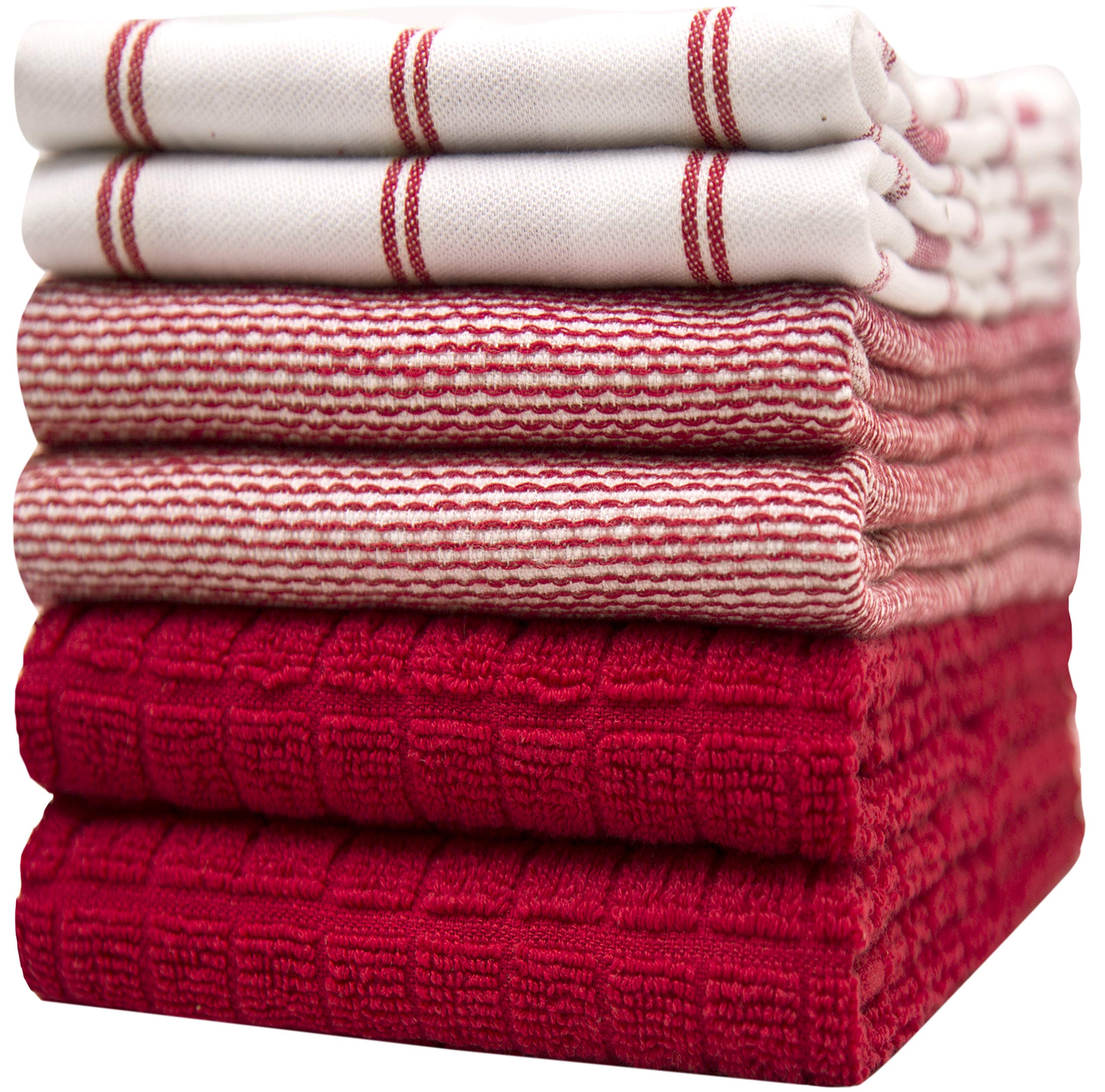 Premium Cotton Kitchen Towels Set of 6