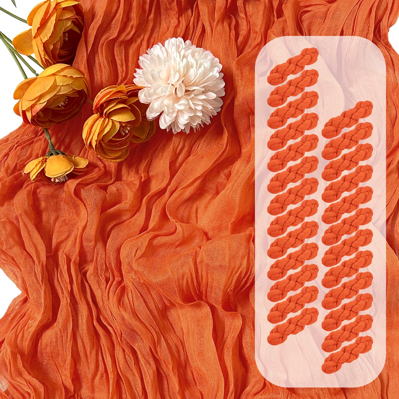 FANTEKE Cheesecloth Table Runner