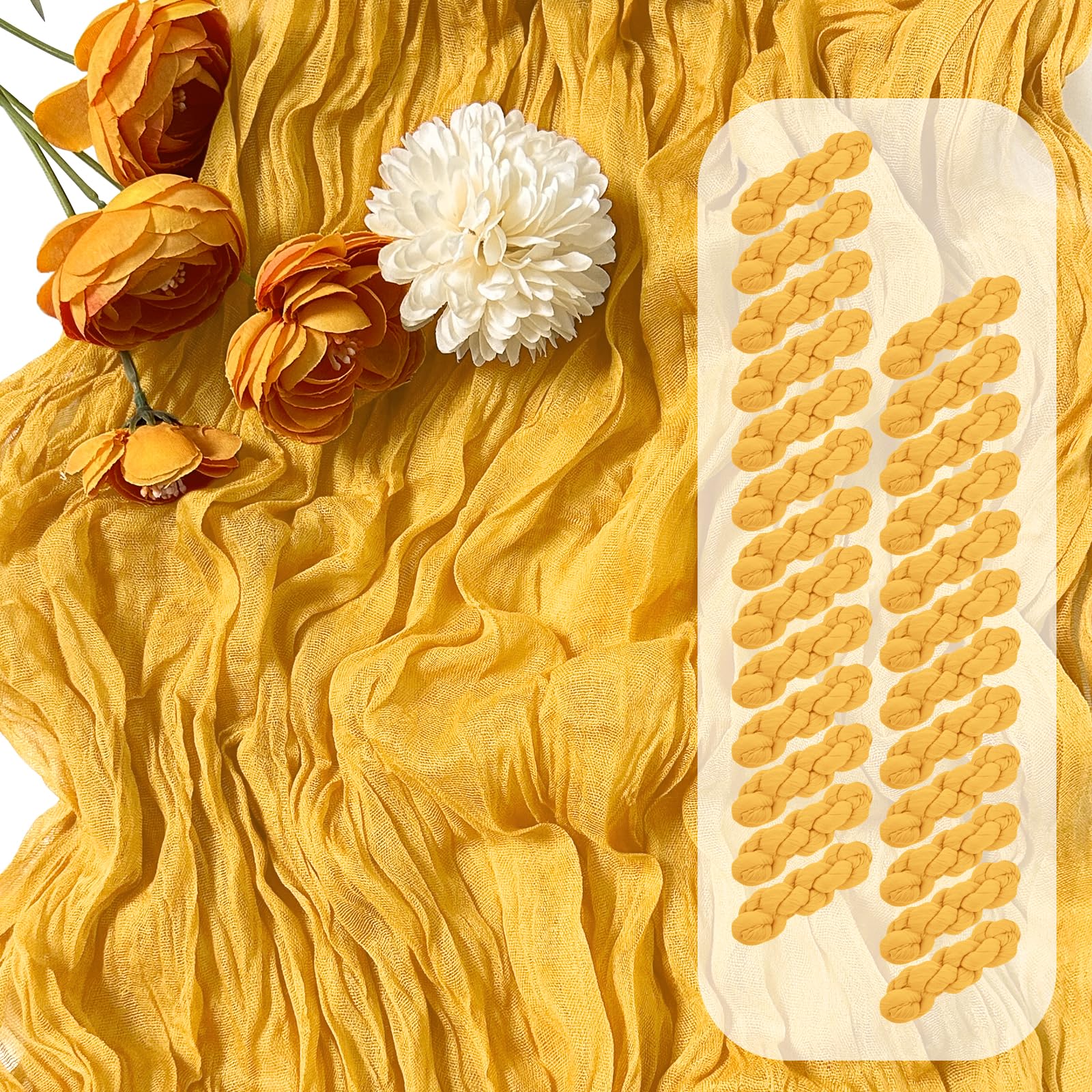 FANTEKE Cheesecloth Table Runner