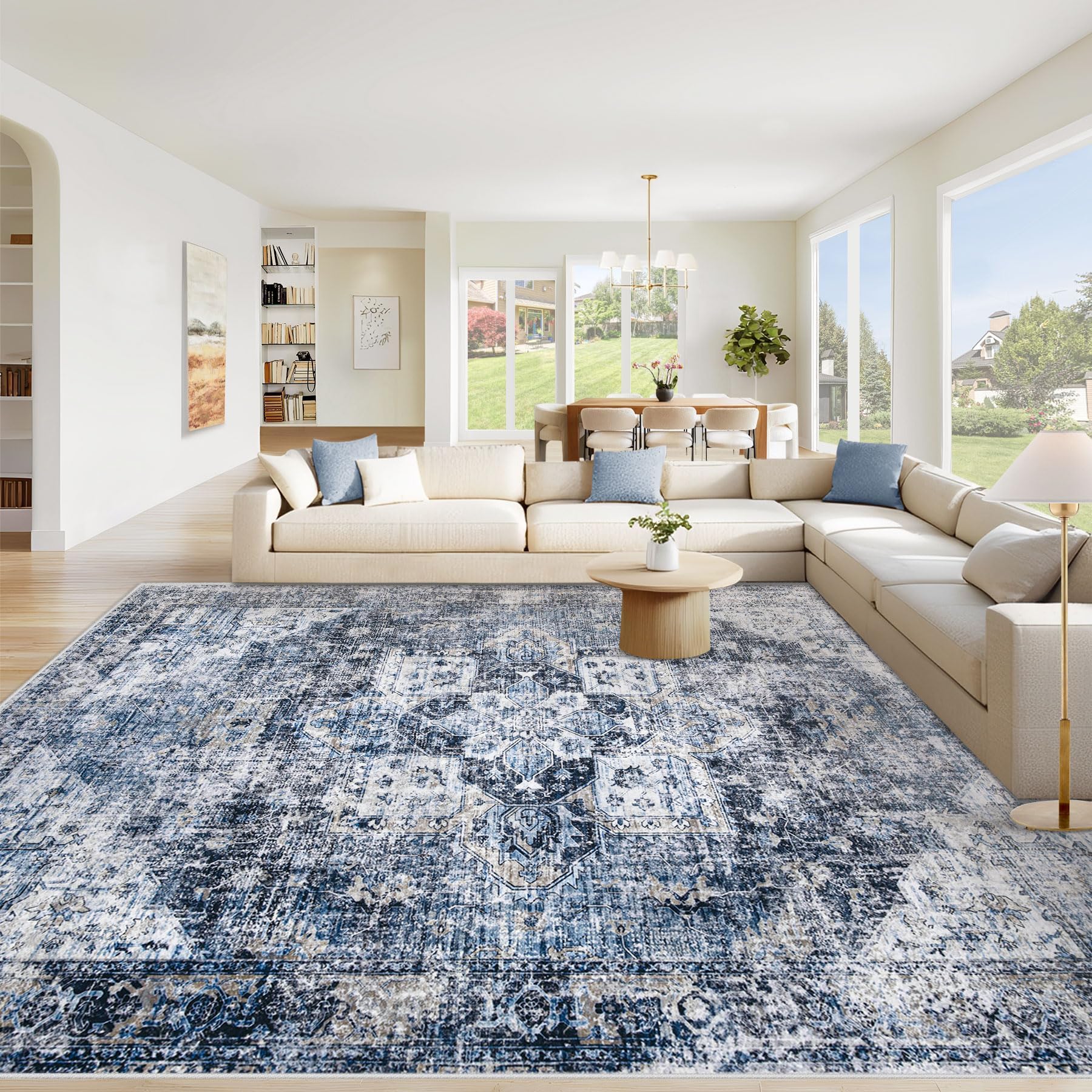 Vintage Boho Medallion Area Rug