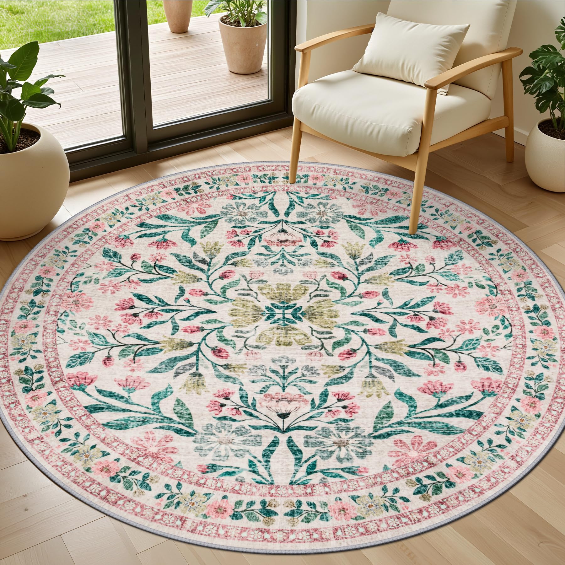 Vintage Boho Washable Area Rug