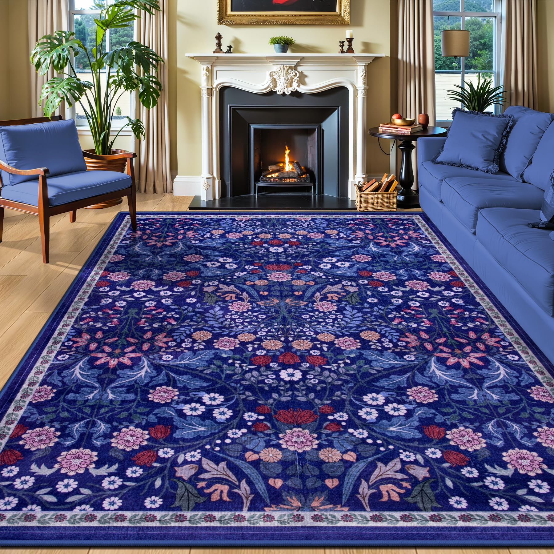 Vintage Boho Washable Area Rug