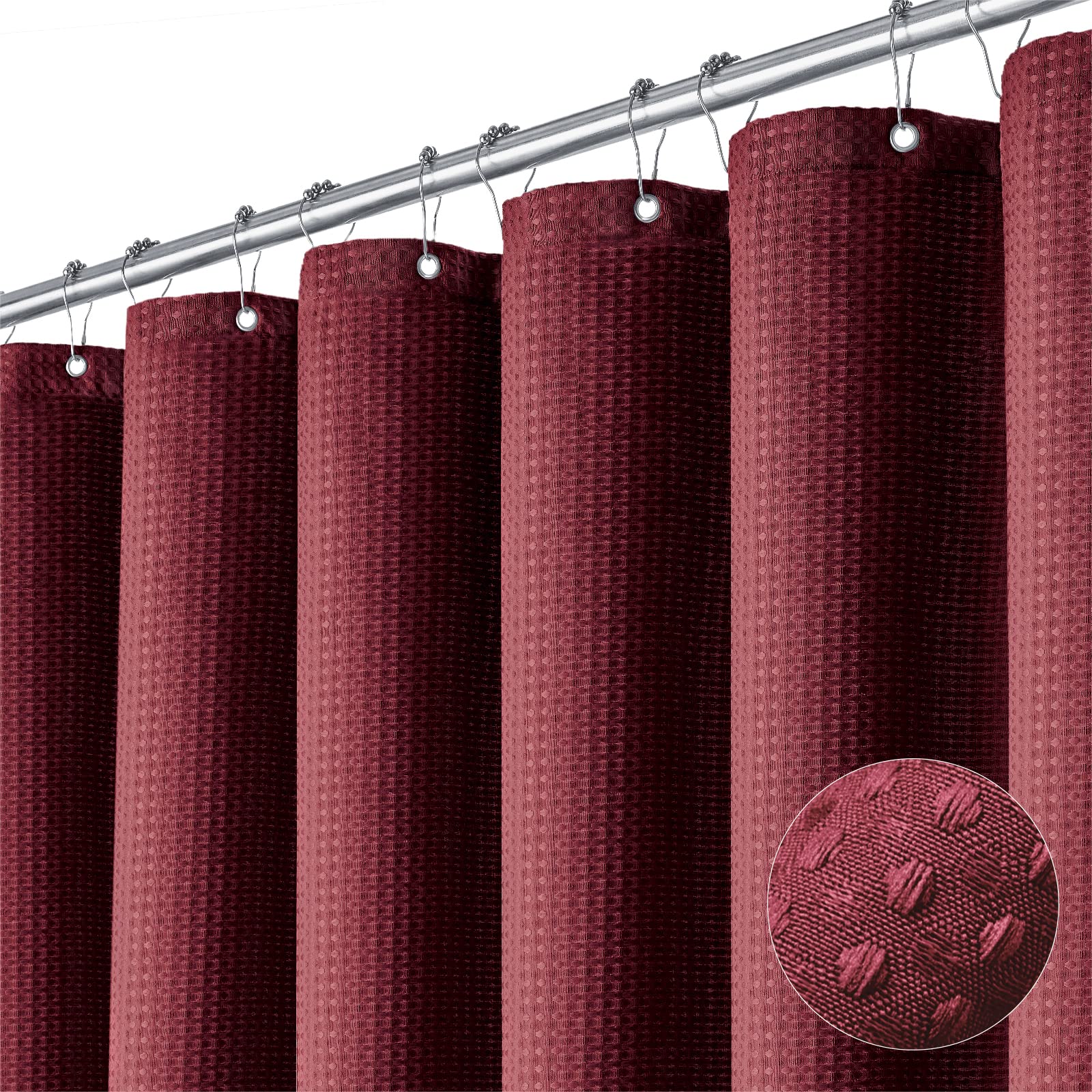 Dynamene Waffle Shower Curtain Set