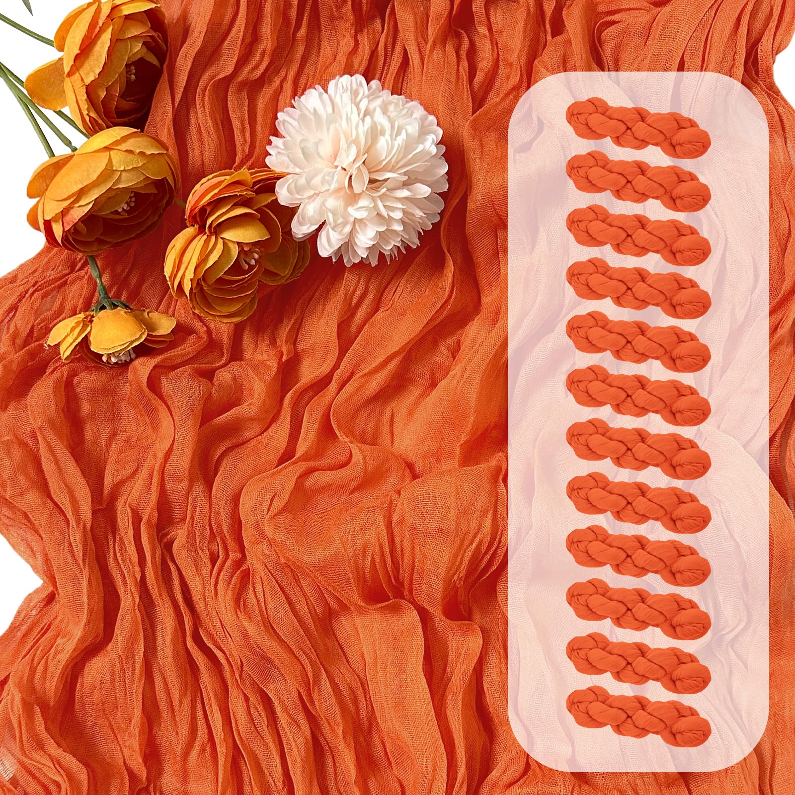 FANTEKE Cheesecloth Table Runner