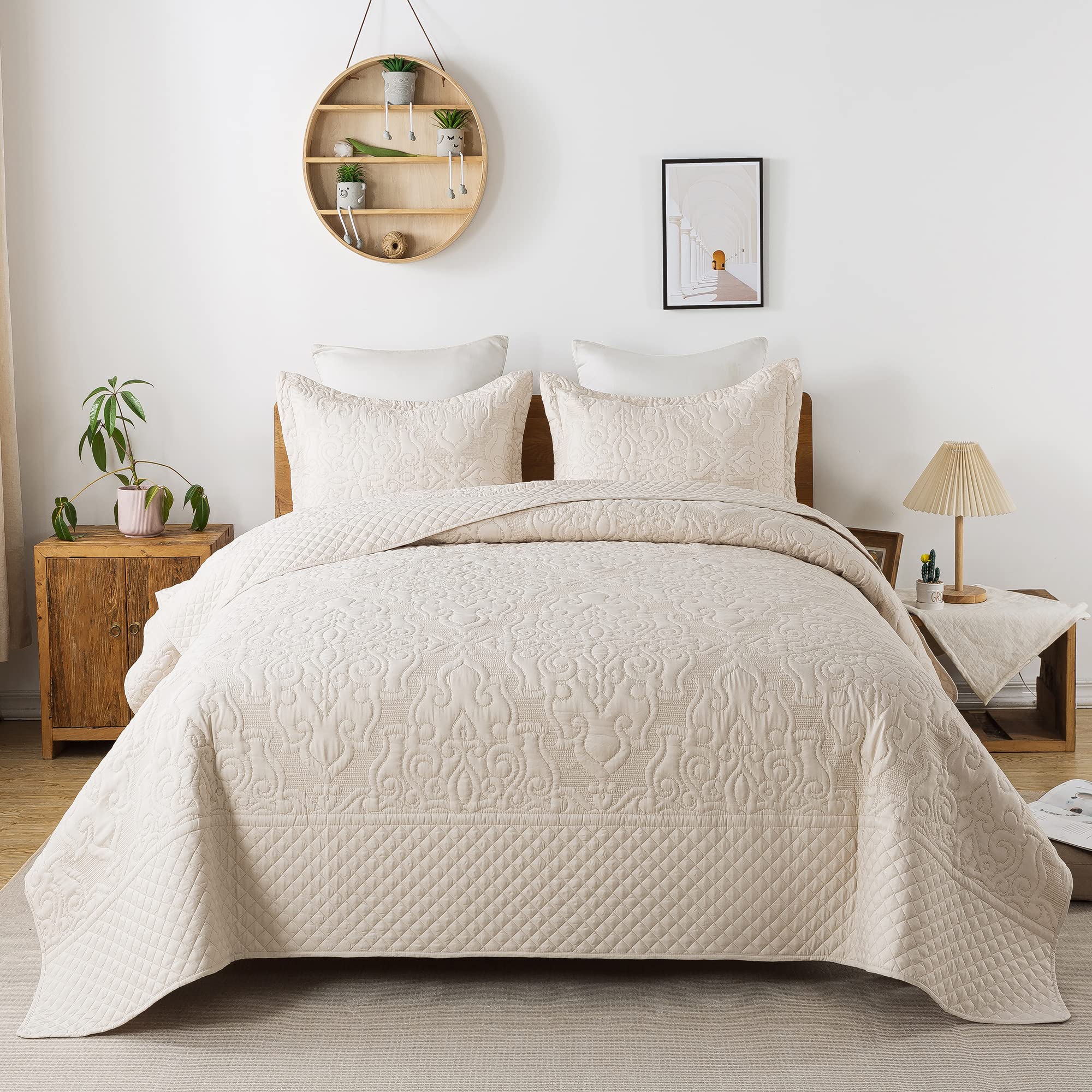 Travan Floral Quilt Set 3-Piece