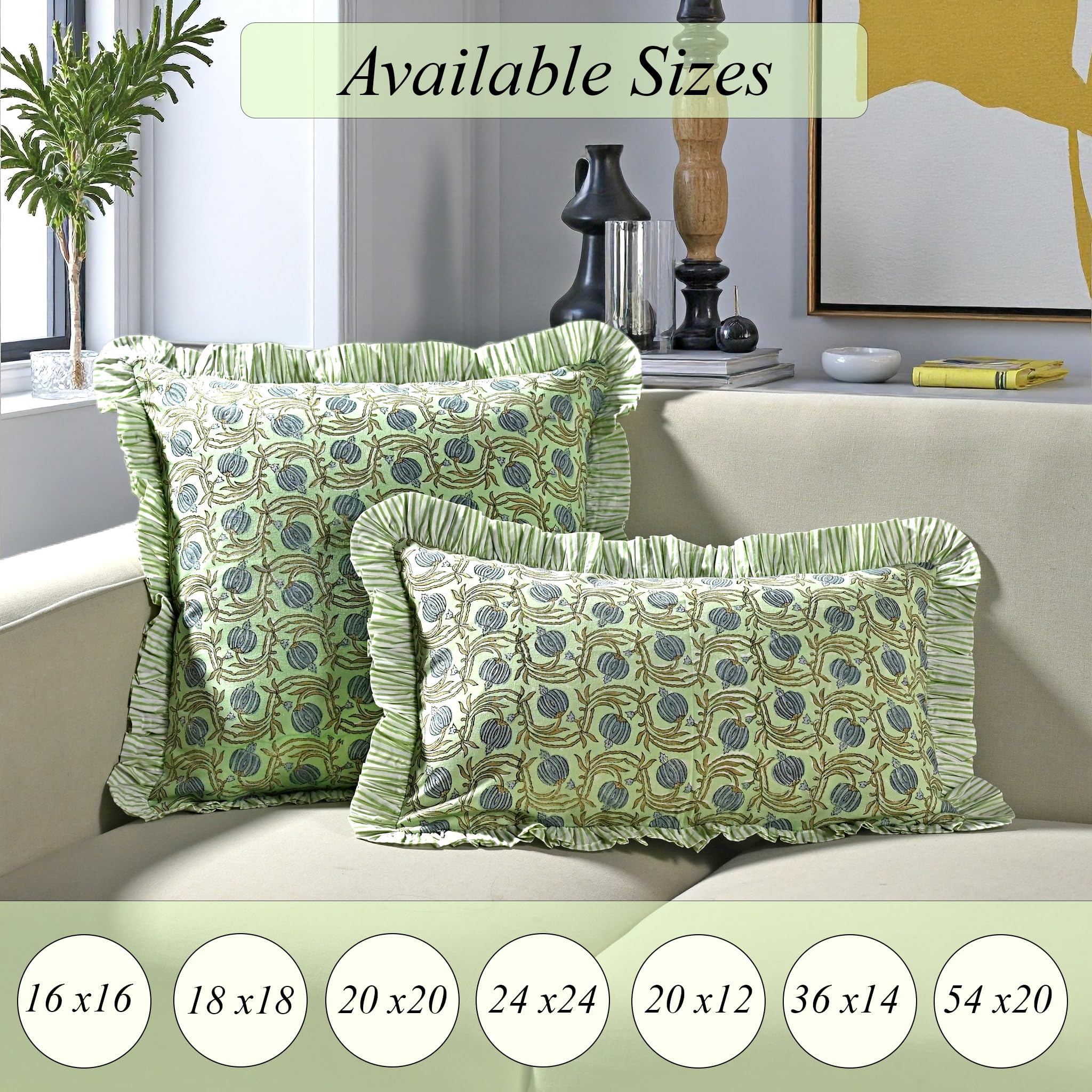 Ridhi Ruffle Pillow Cover