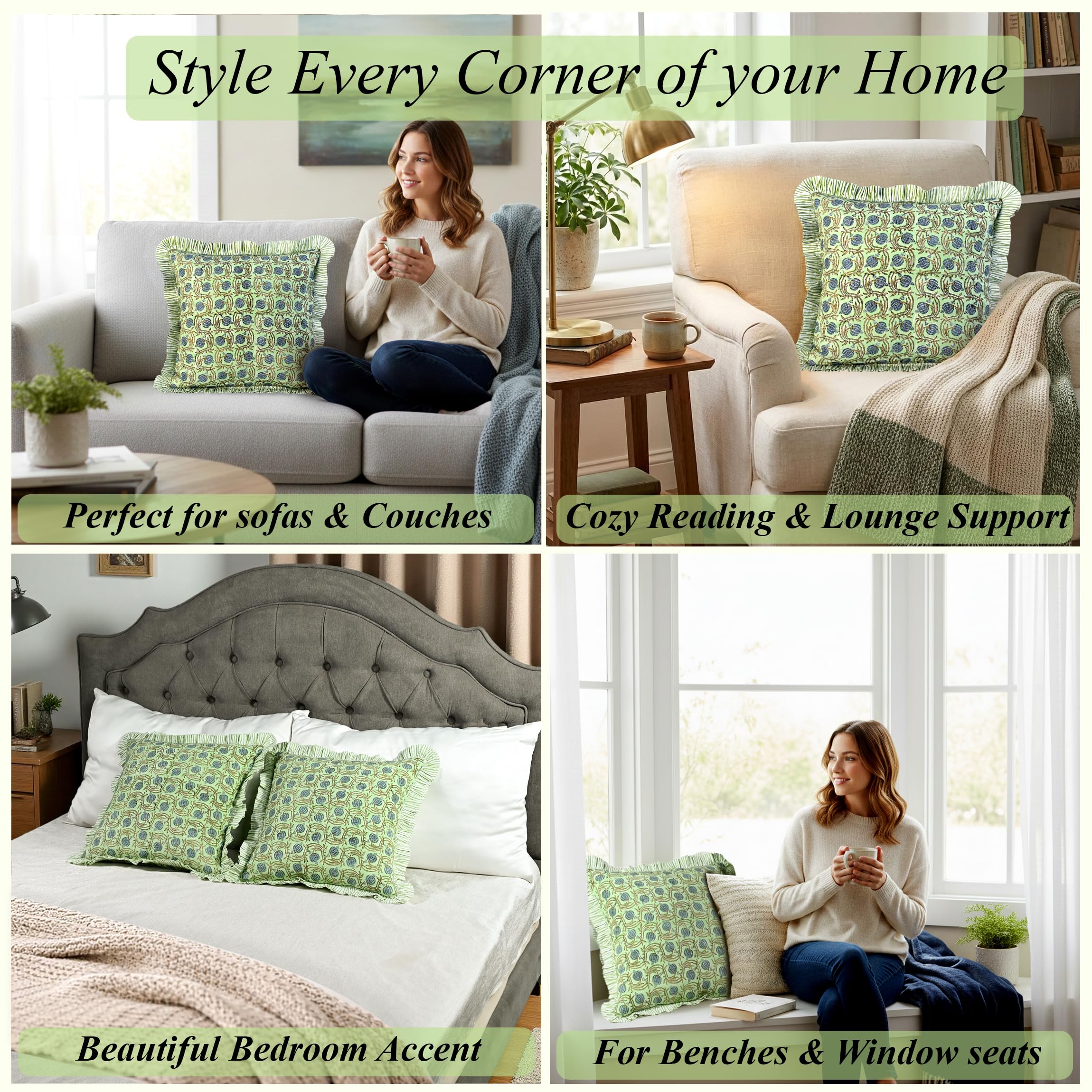 Ridhi Ruffle Pillow Cover