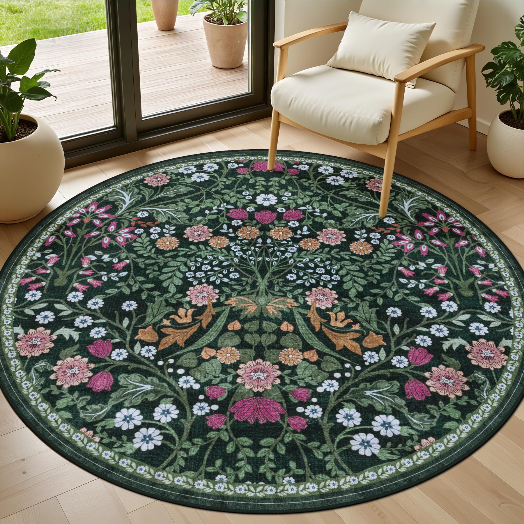 Vintage Boho Washable Area Rug