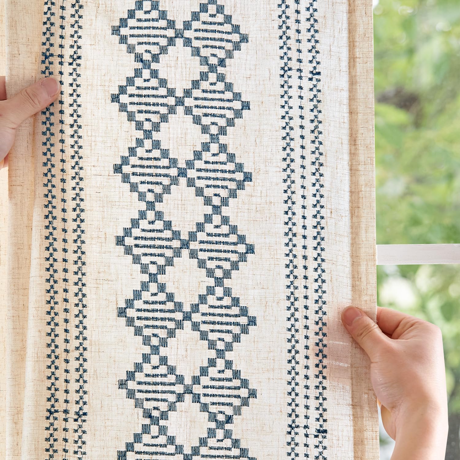 jinchan Embroidered Boho Curtains