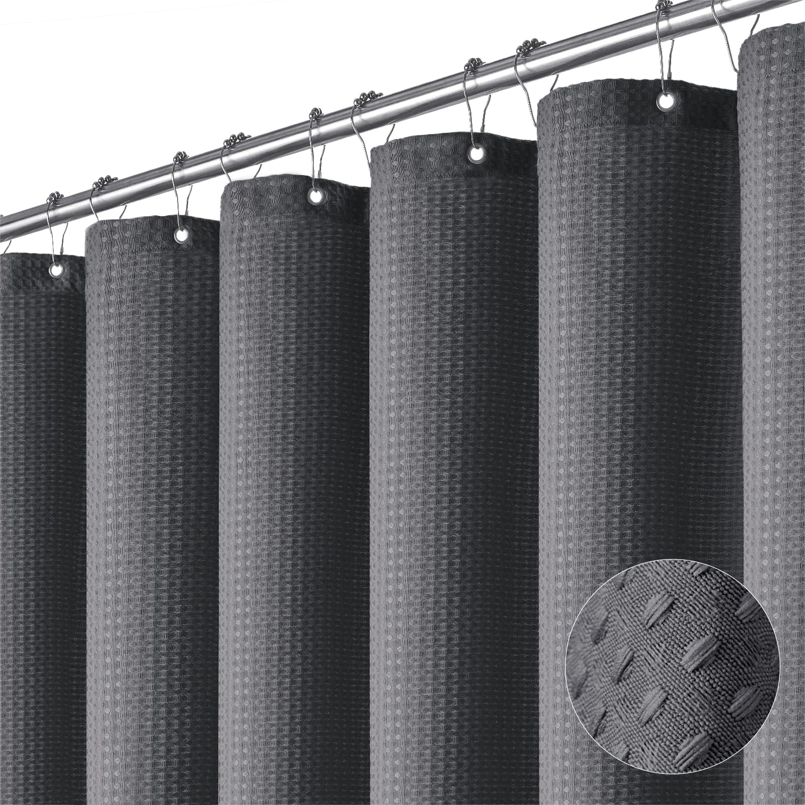 Dynamene Waffle Shower Curtain Set