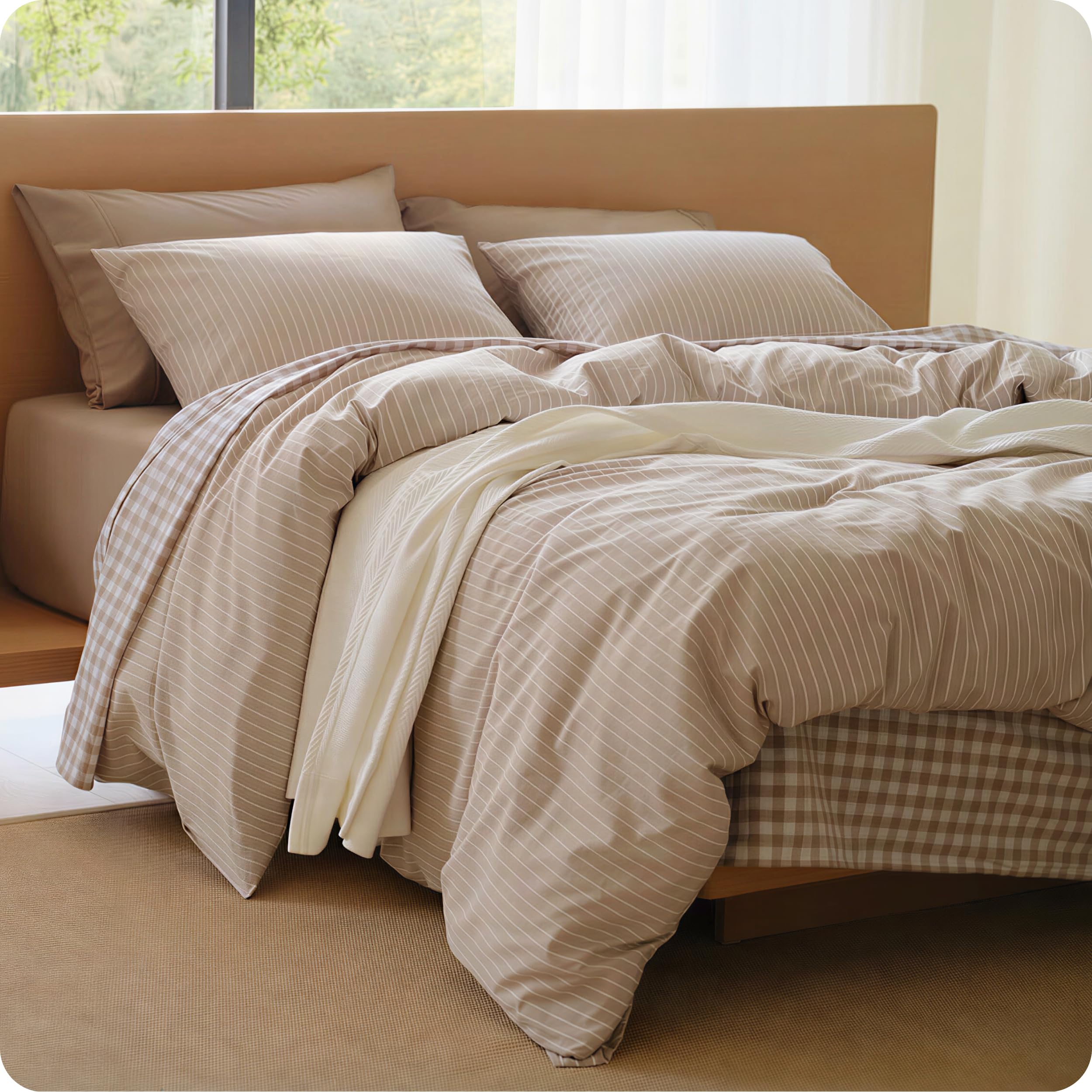 Bedsure Washed Cotton Duvet Cover