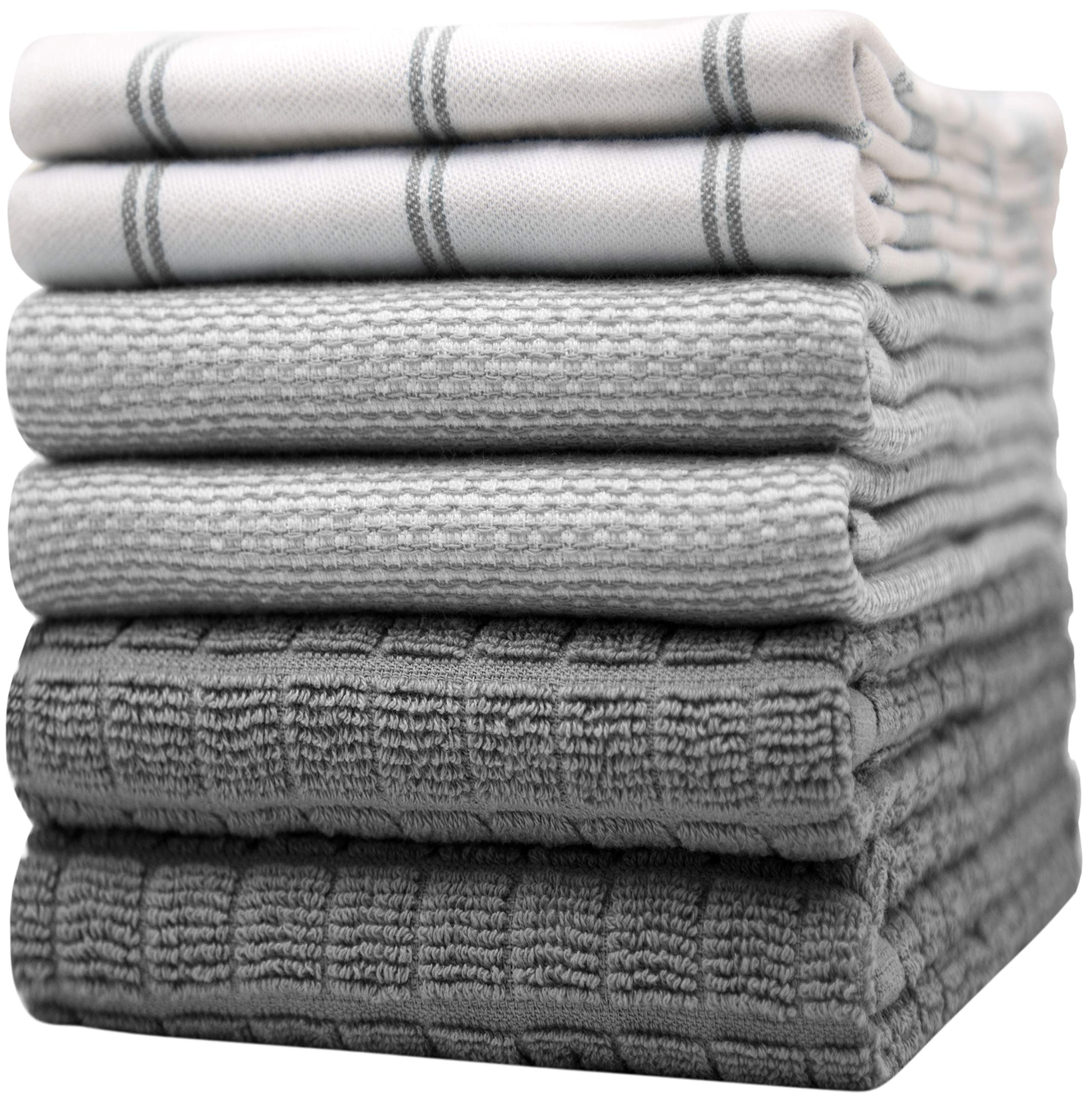 Premium Cotton Kitchen Towels Set of 6