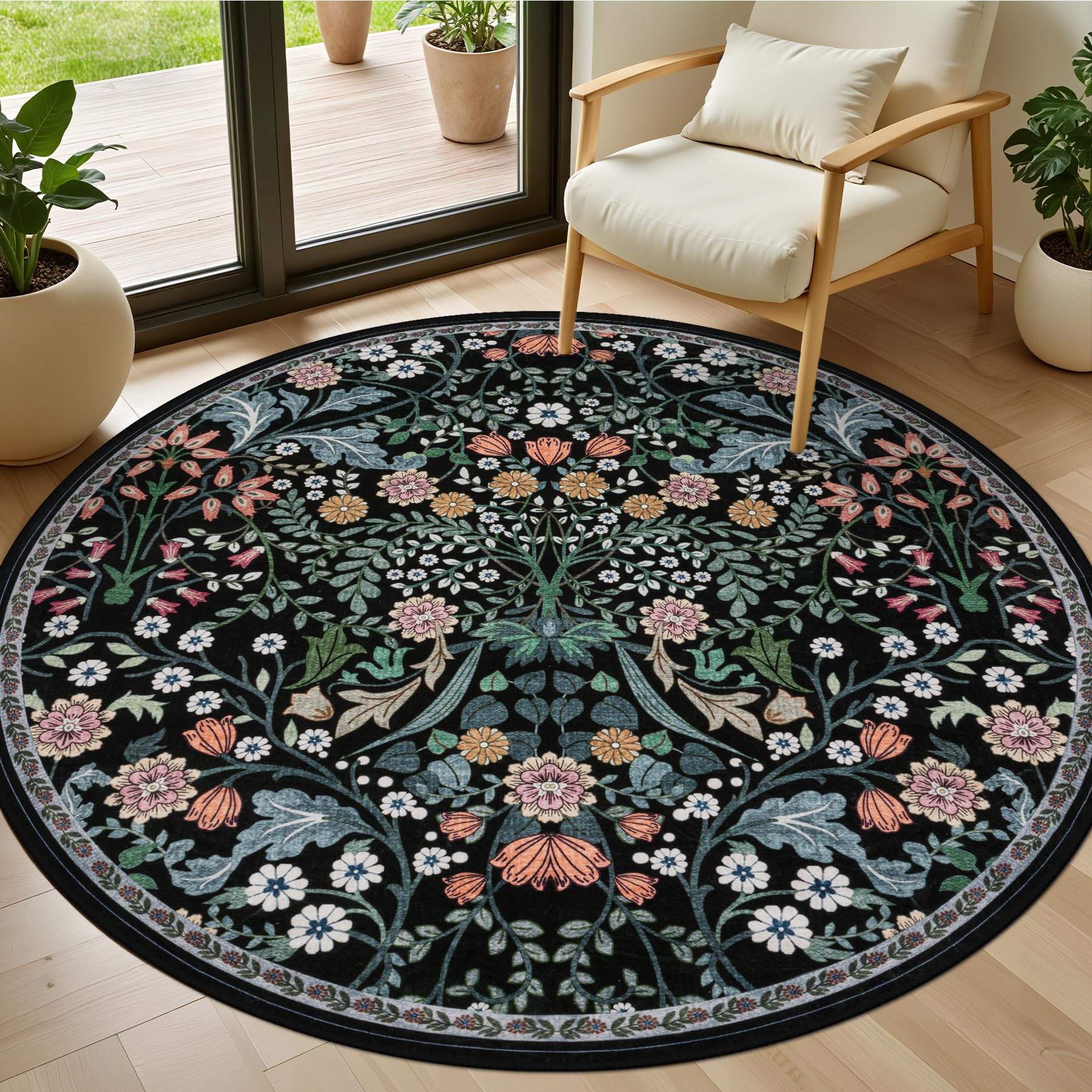 Vintage Boho Washable Area Rug