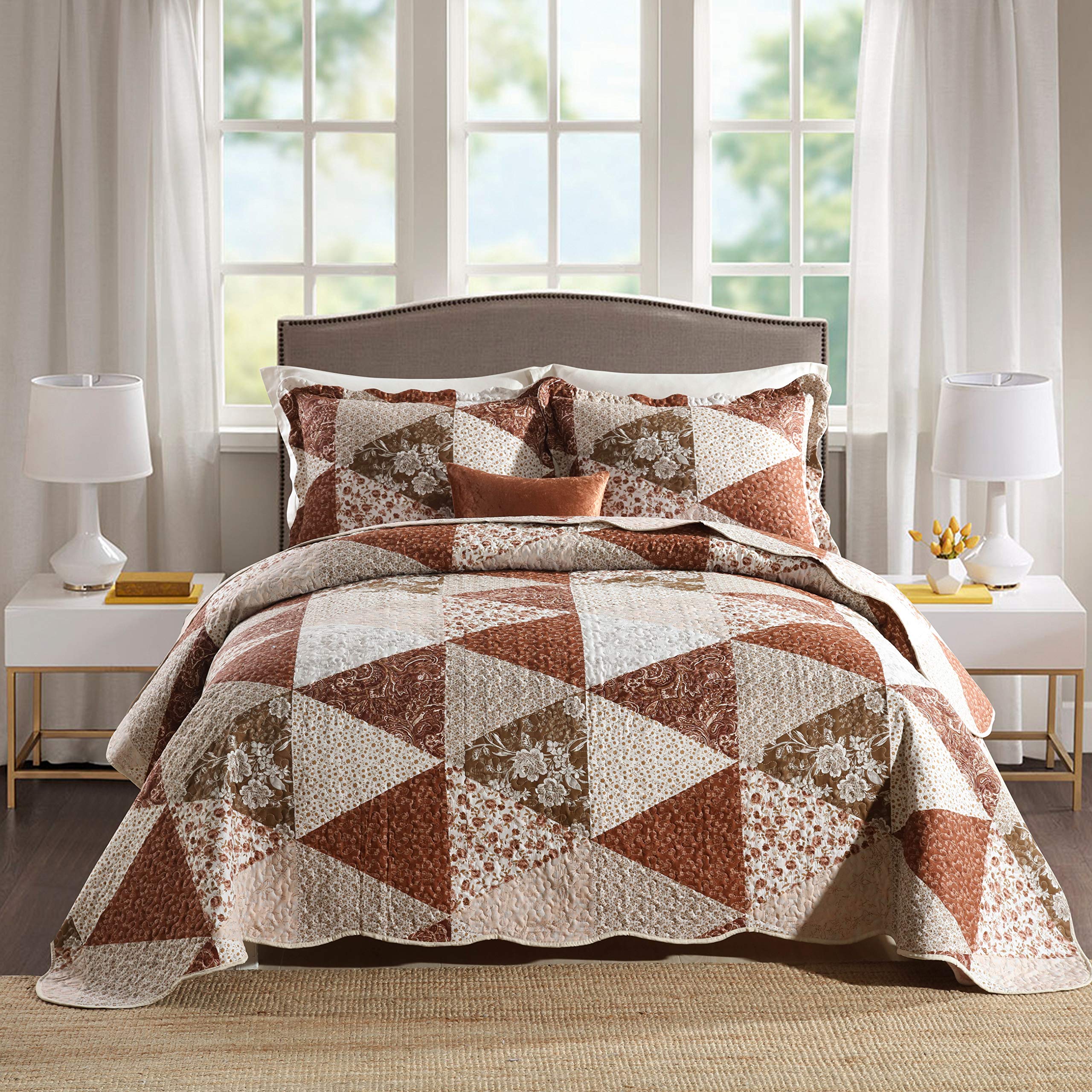 Travan Floral Quilt Set 3-Piece
